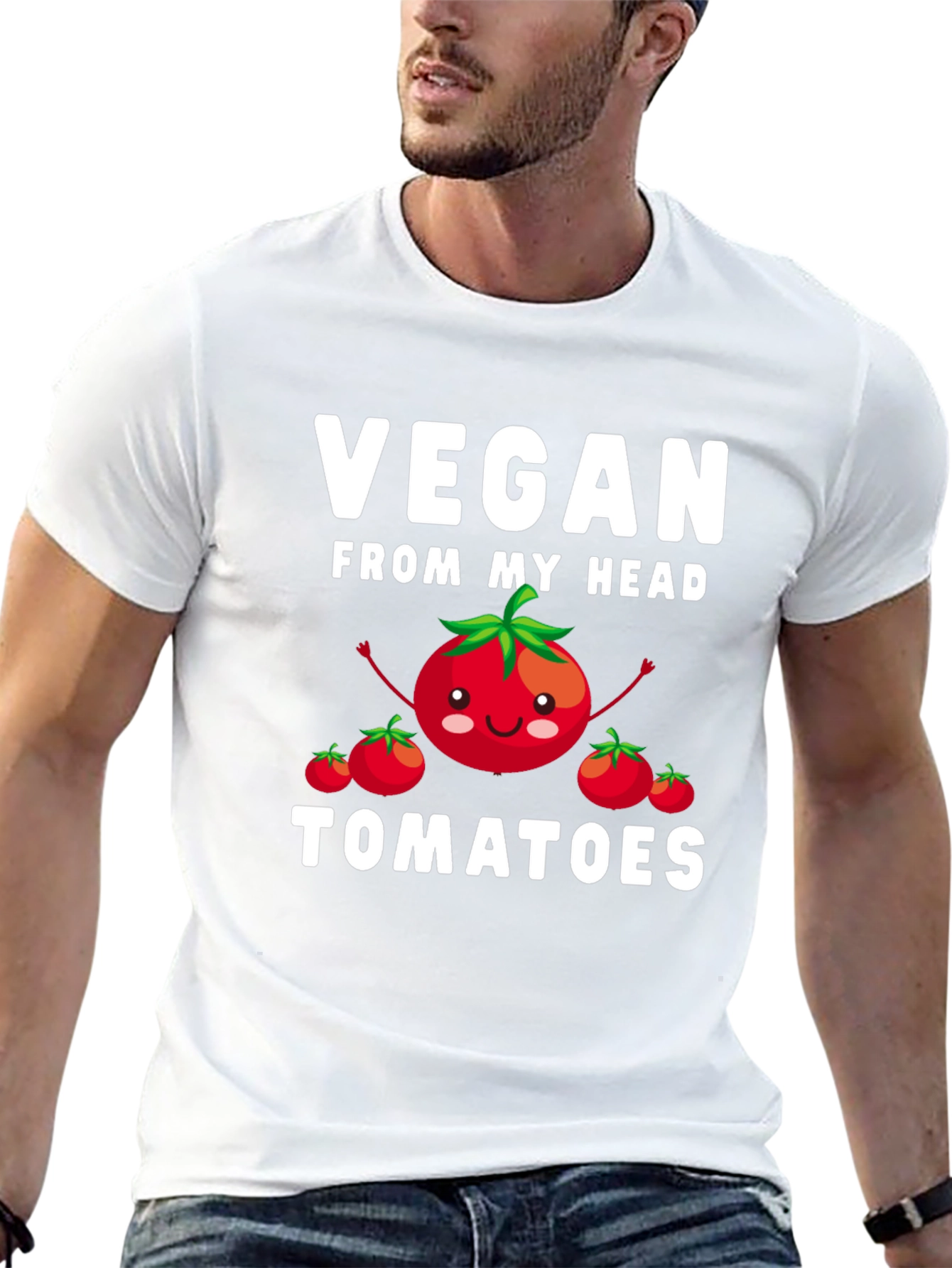 Vegan From My Head Tomatoes Graphic T-Shirt