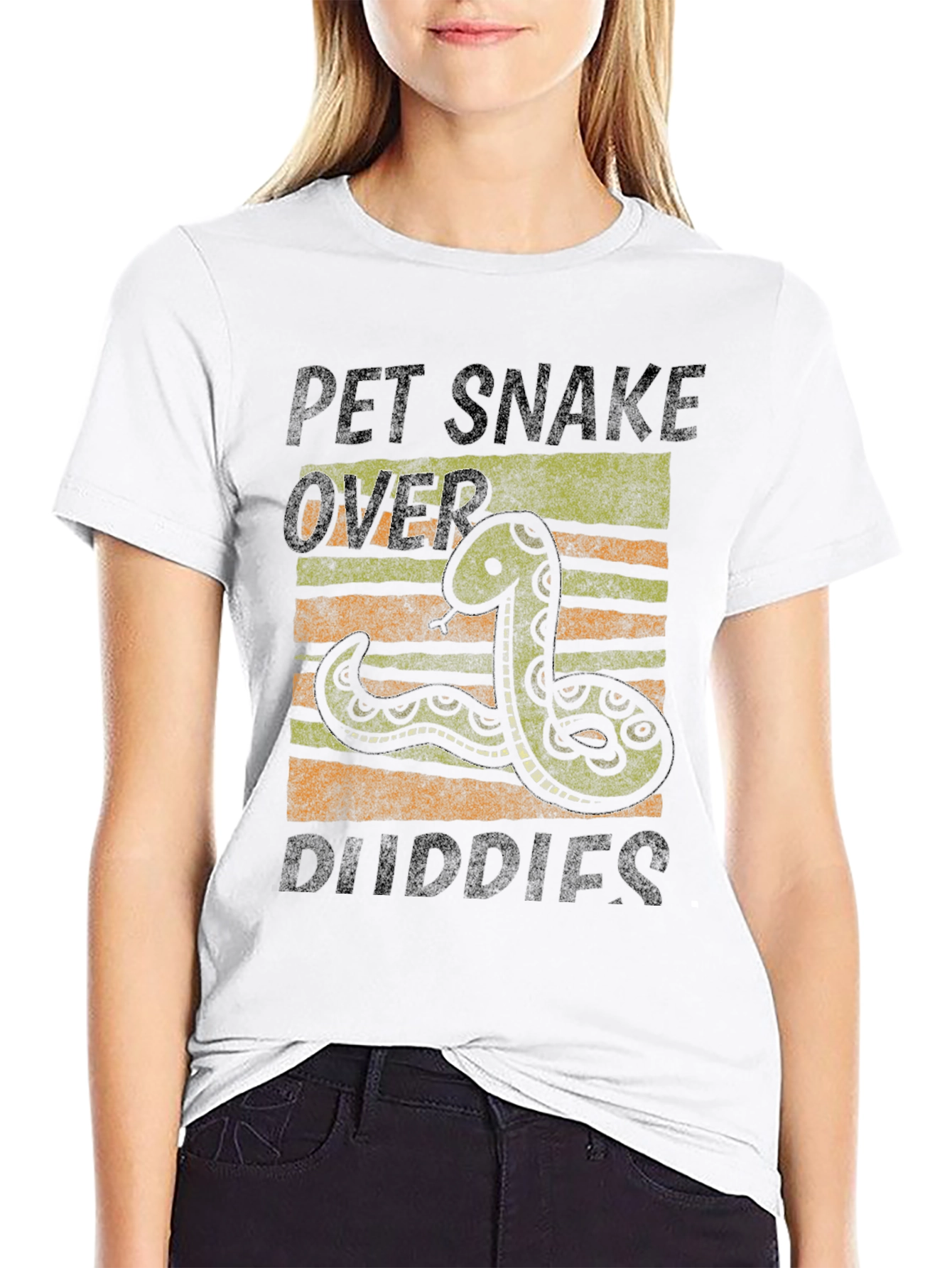 Pet Snake Over Duddies Graphic T-Shirt