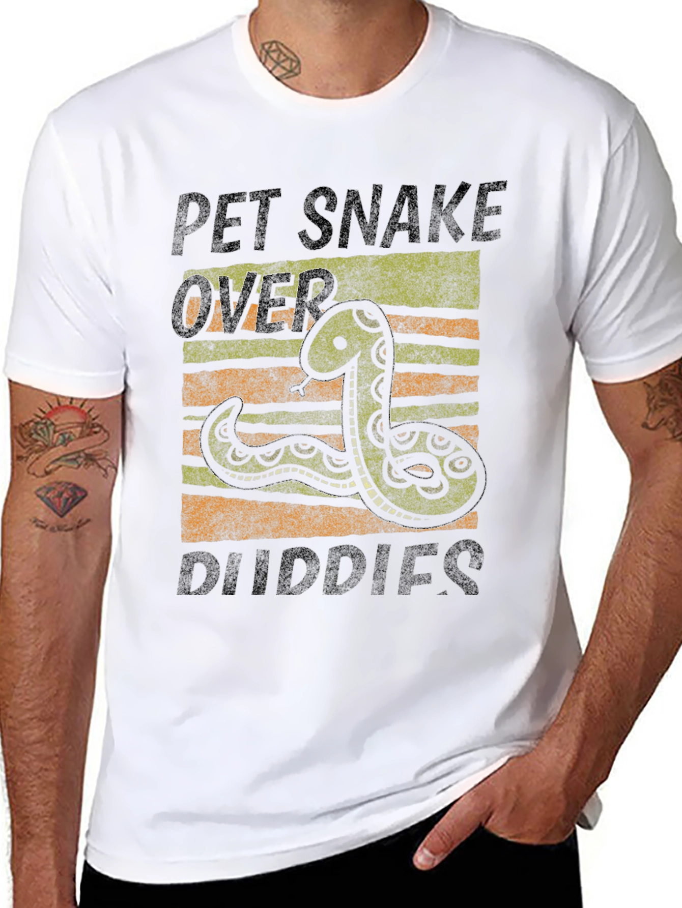 Pet Snake Over Duddies Graphic T-Shirt