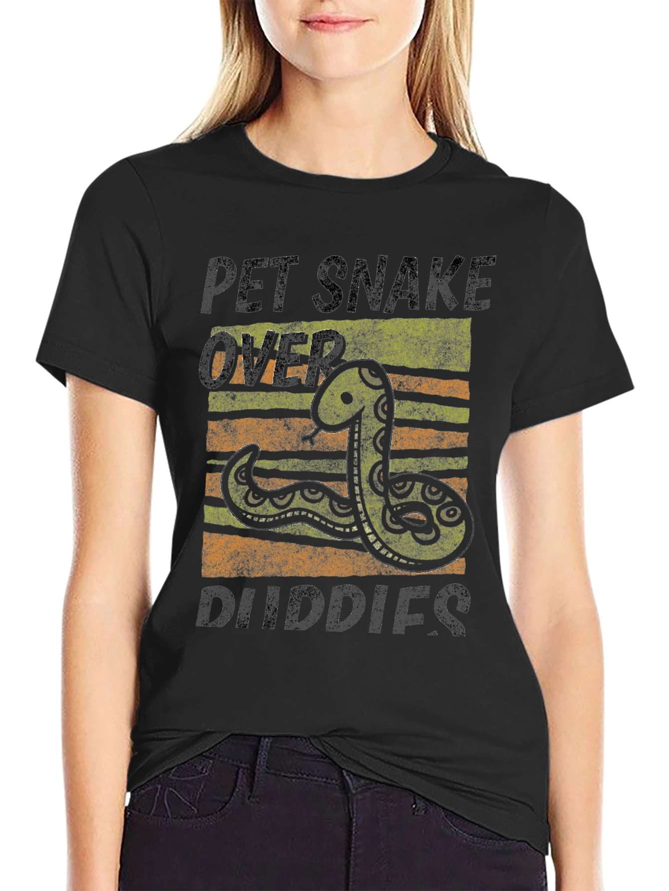 Pet Snake Over Duddies Graphic T-Shirt