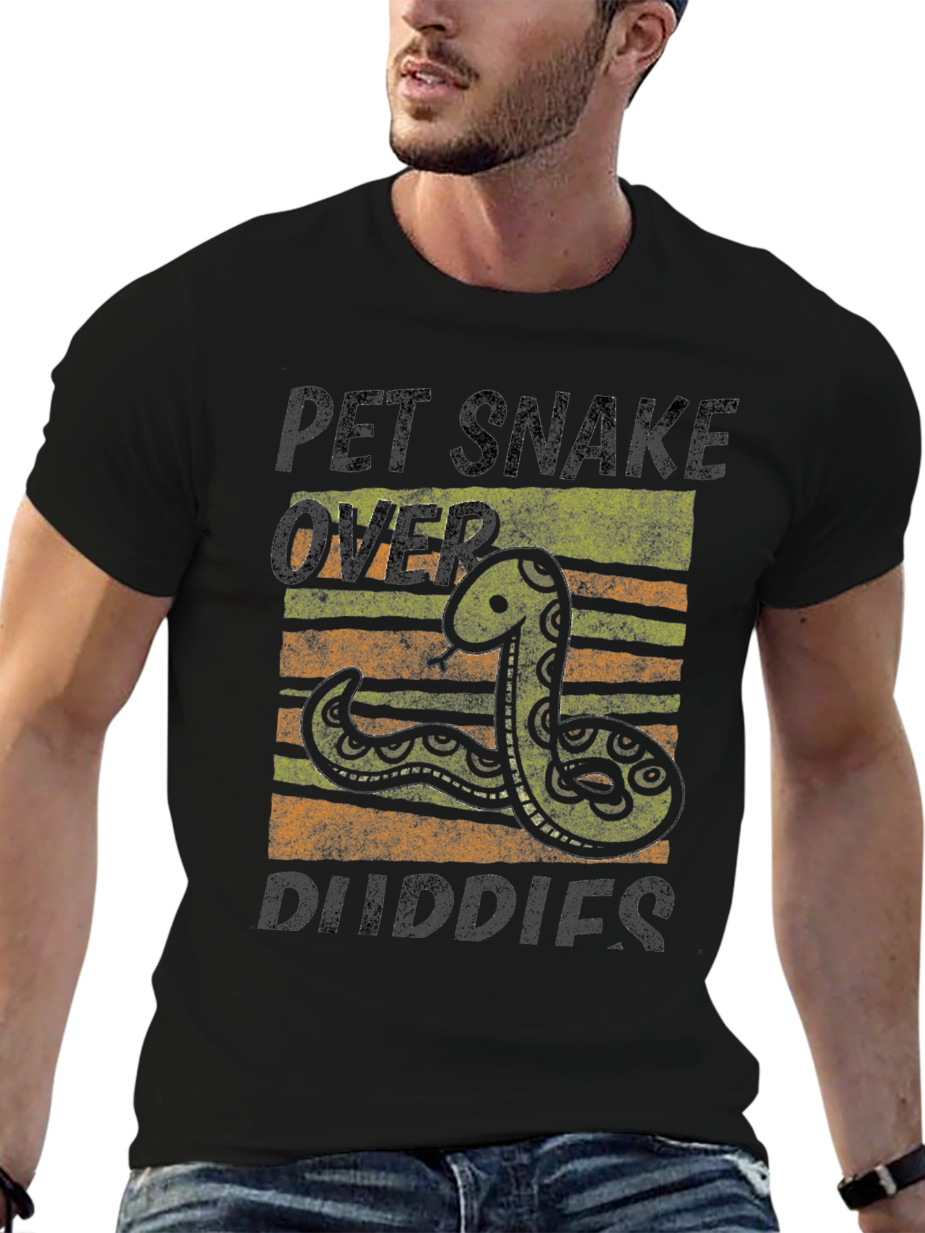 Pet Snake Over Duddies Graphic T-Shirt