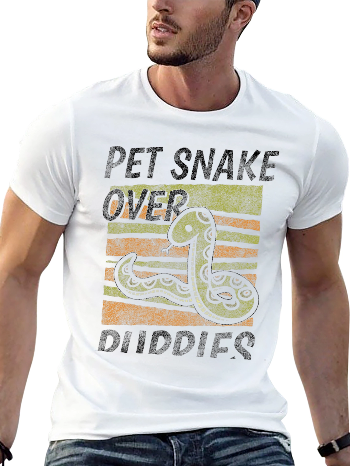 Pet Snake Over Duddies Graphic T-Shirt