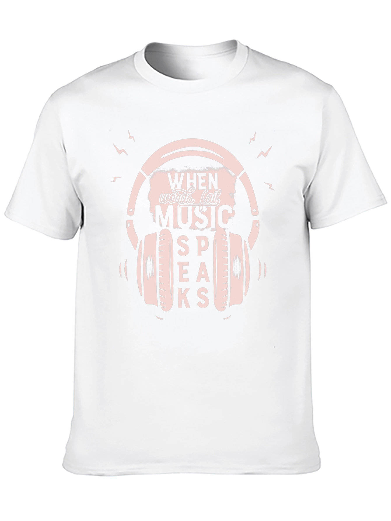 Music Speaks Graphic T-Shirt - Black