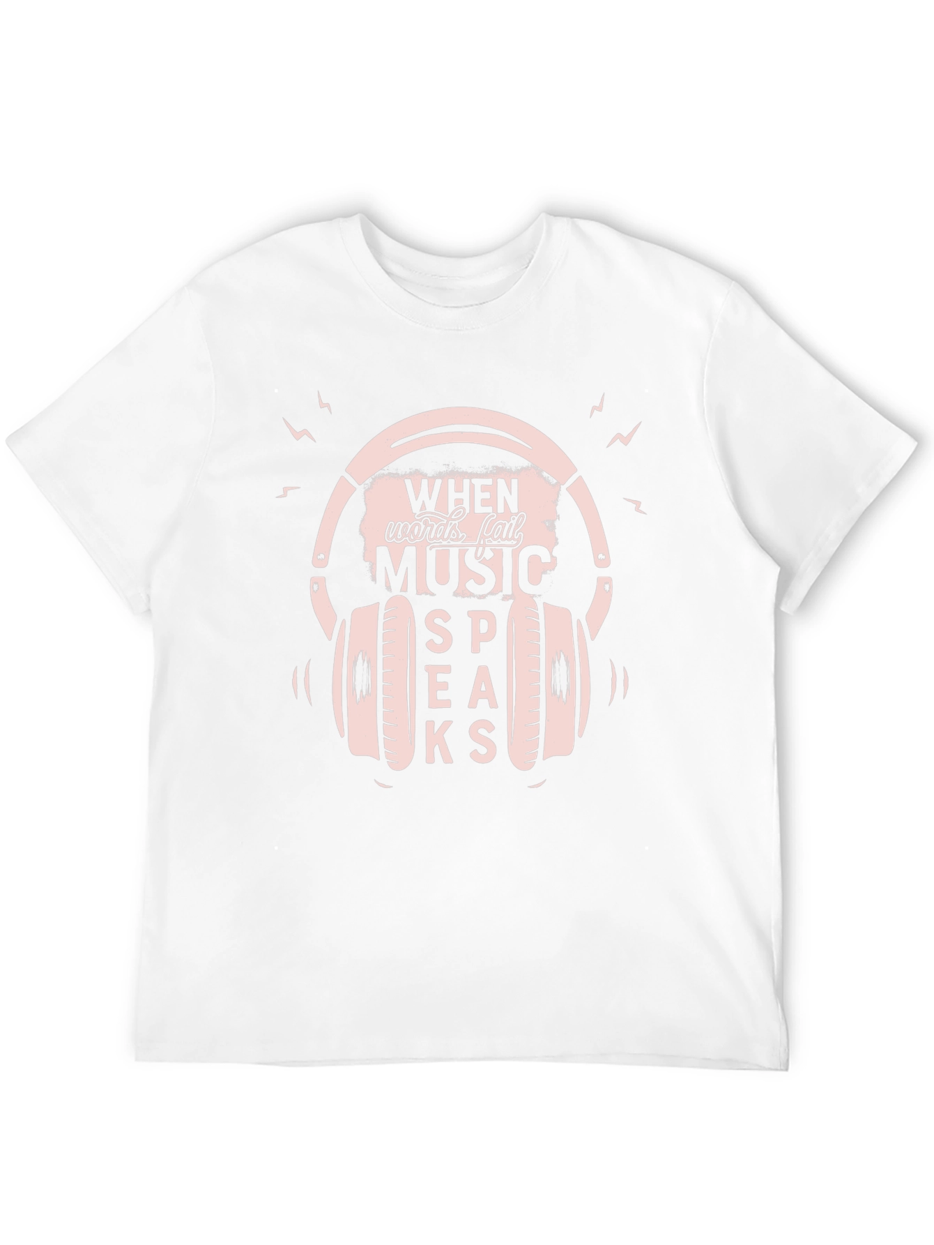 Music Speaks Graphic T-Shirt - Black