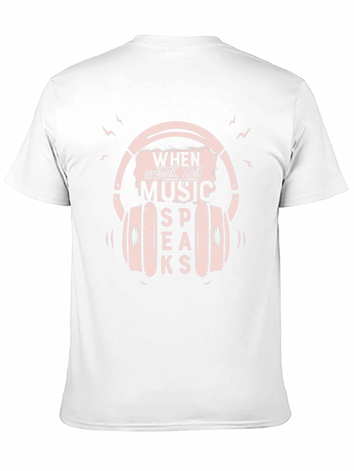 Music Speaks Graphic T-Shirt - Black