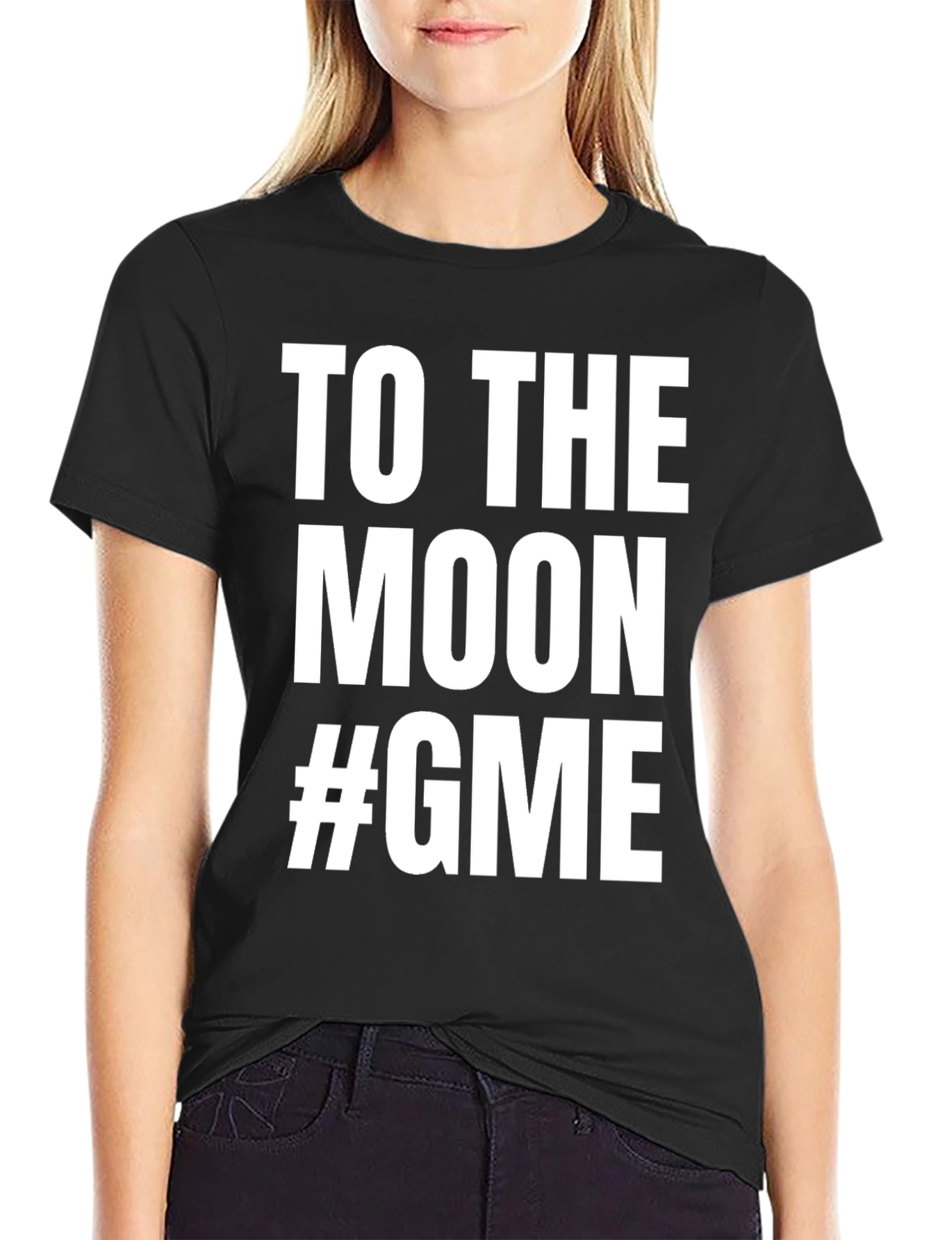 To the Moon #GME Black T-Shirt