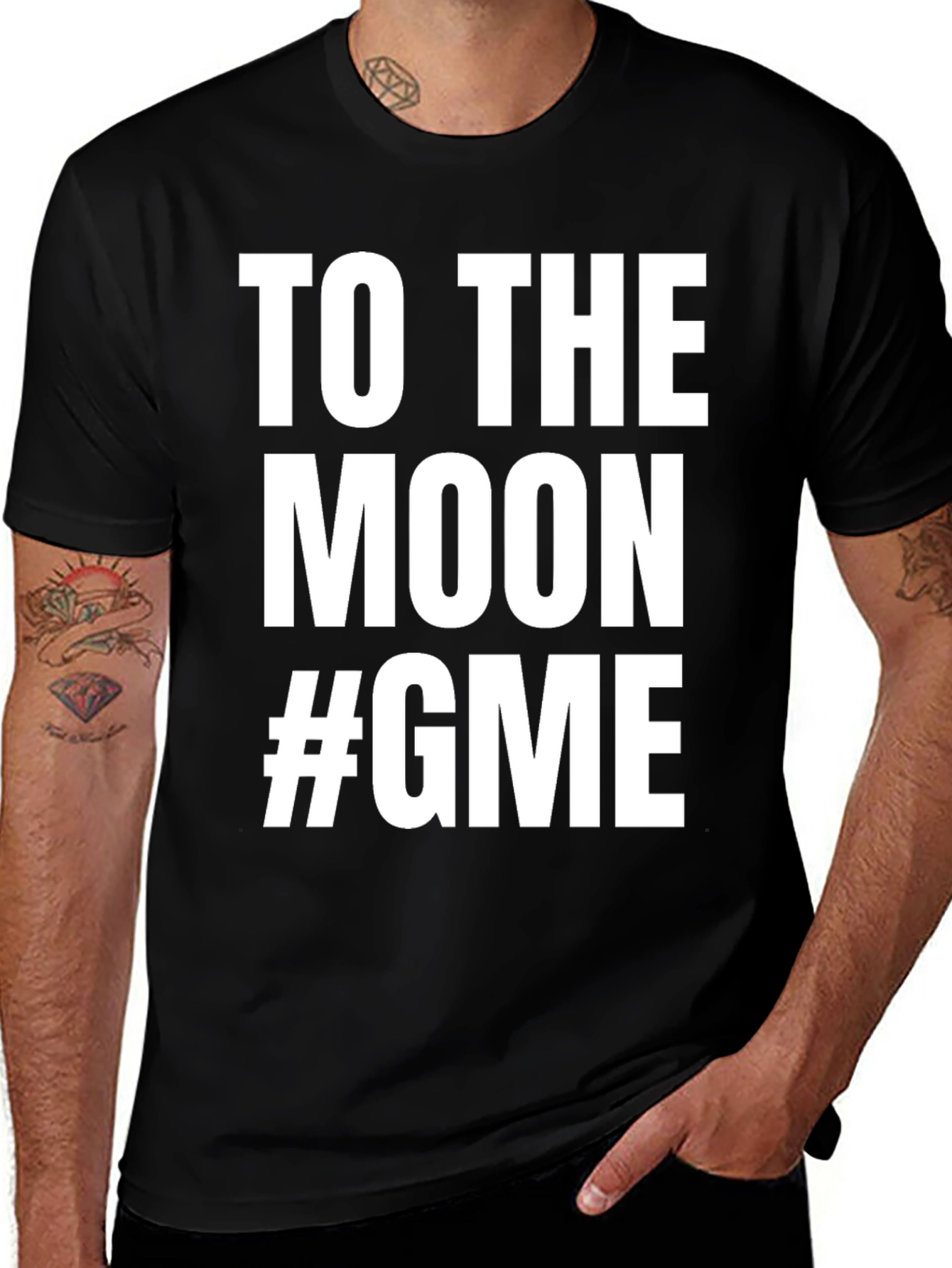 To the Moon #GME Black T-Shirt
