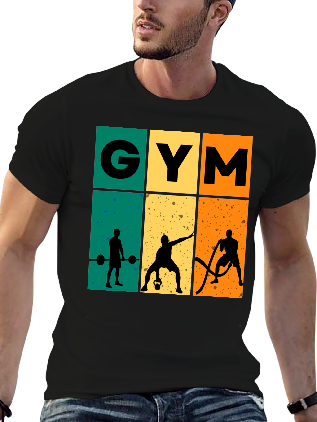 Gym Workout Black T-Shirt