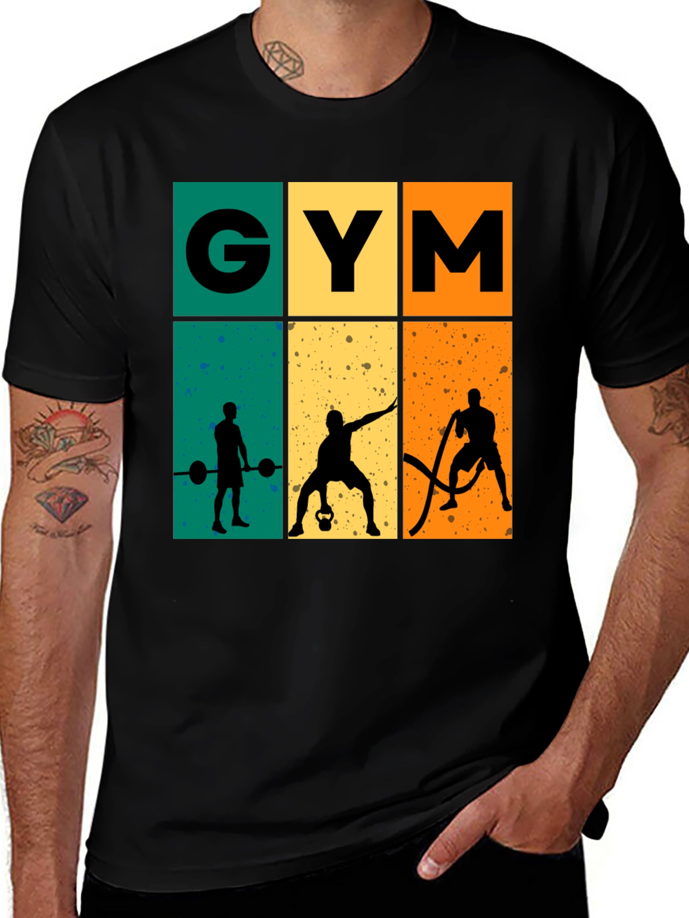 Gym Workout Black T-Shirt