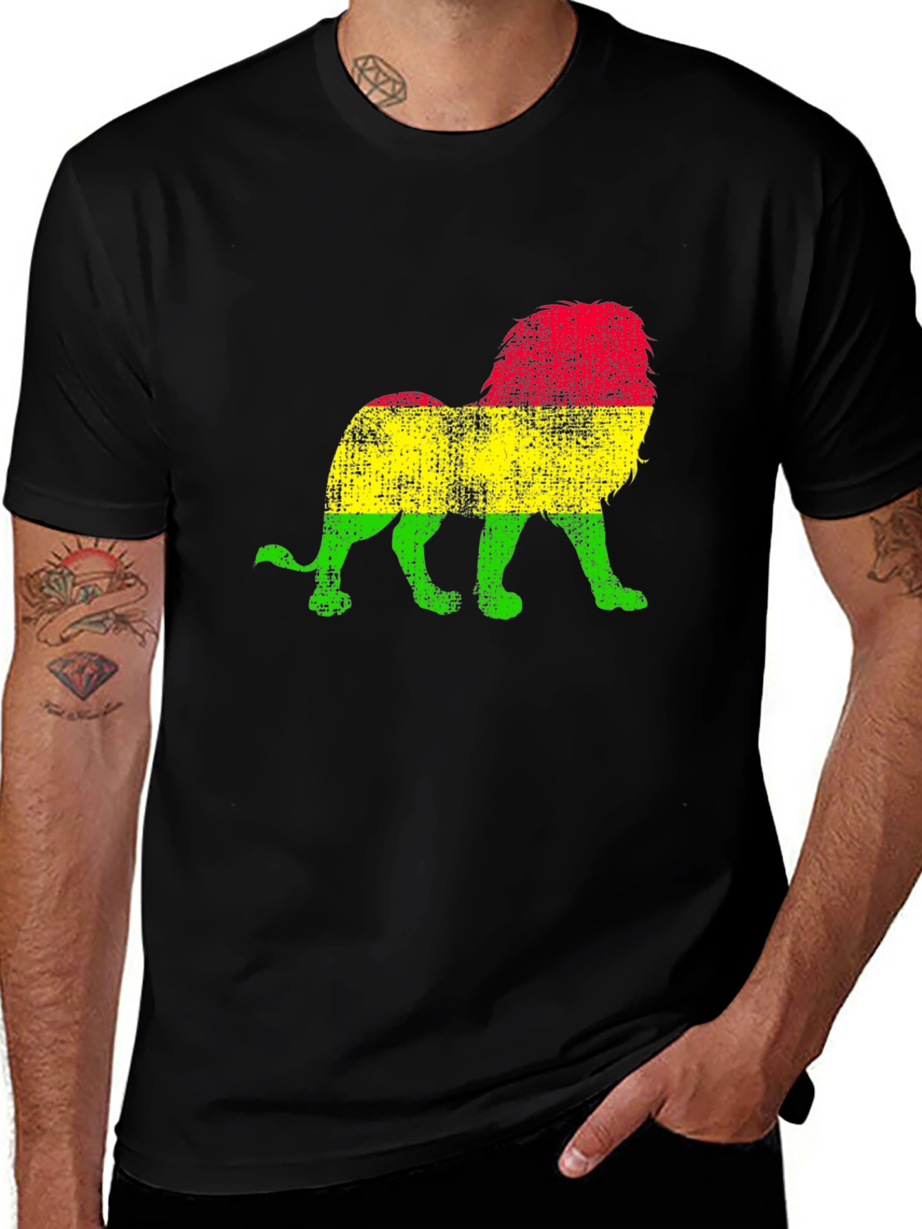 Rasta Lion Graphic T-Shirt - Reggae Vibes