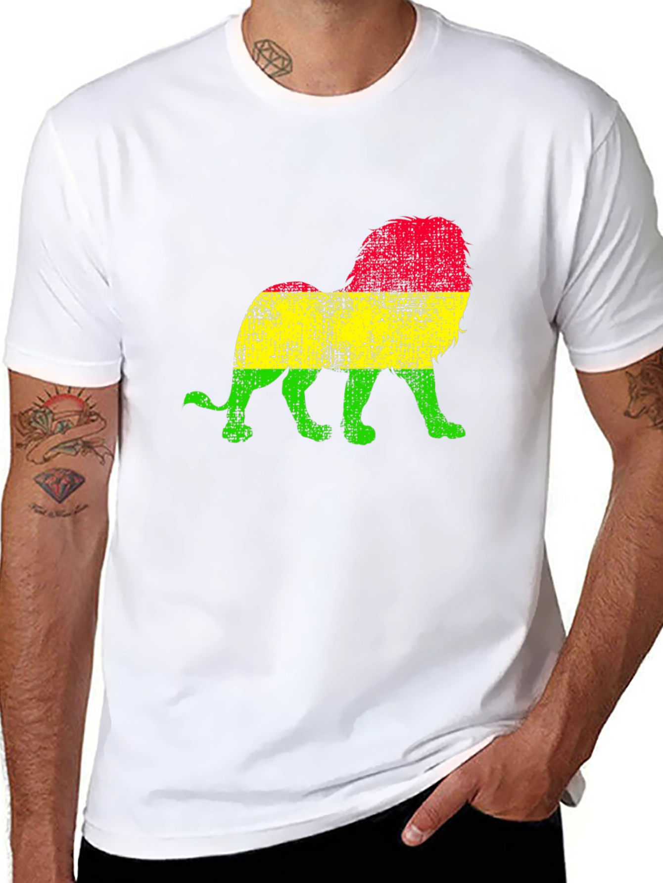 Rasta Lion Graphic T-Shirt - Reggae Vibes