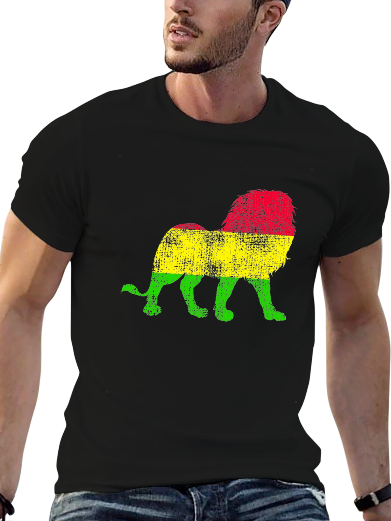 Rasta Lion Graphic T-Shirt - Reggae Vibes
