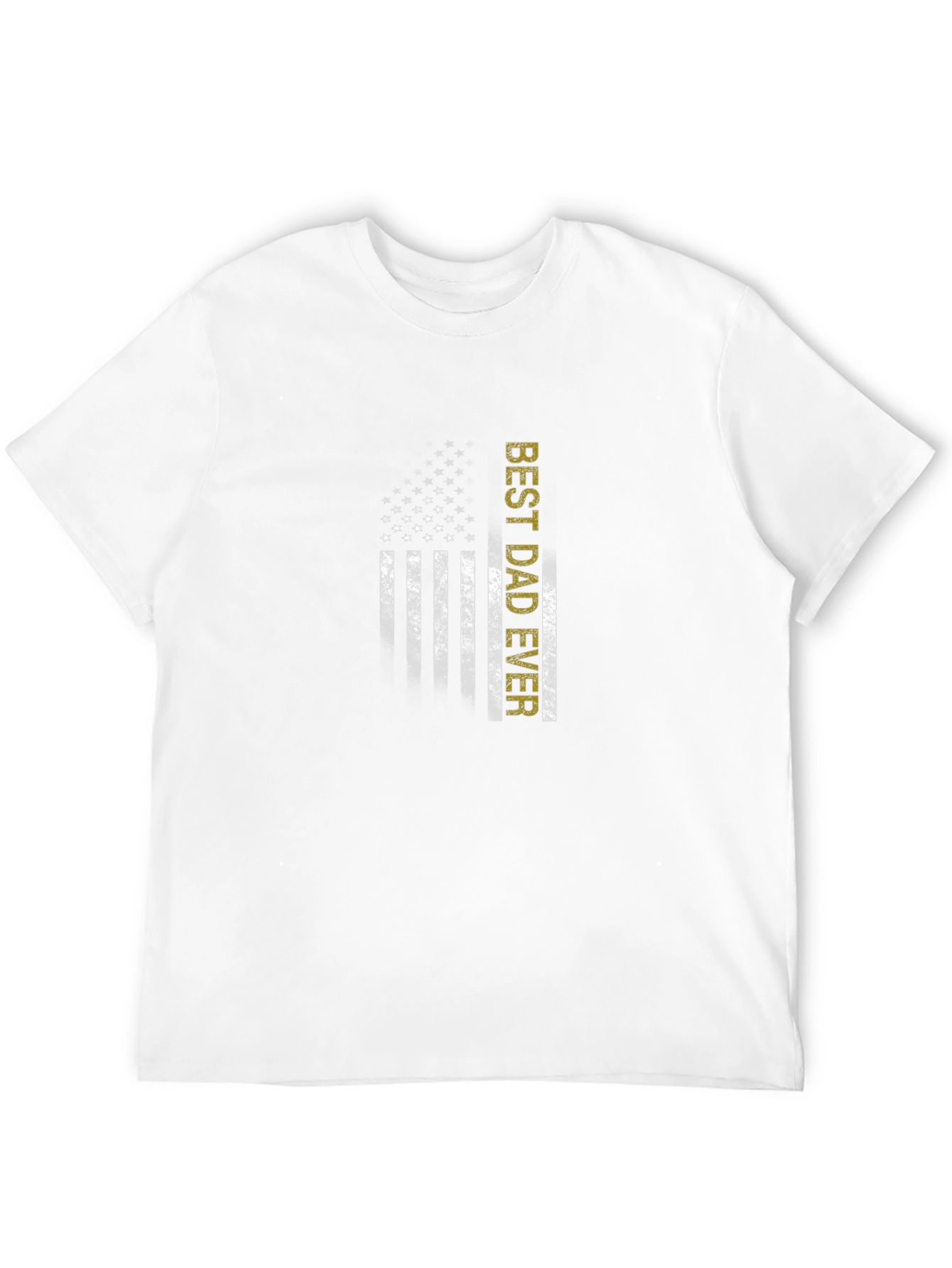Best Dad Ever American Flag Graphic T-Shirt