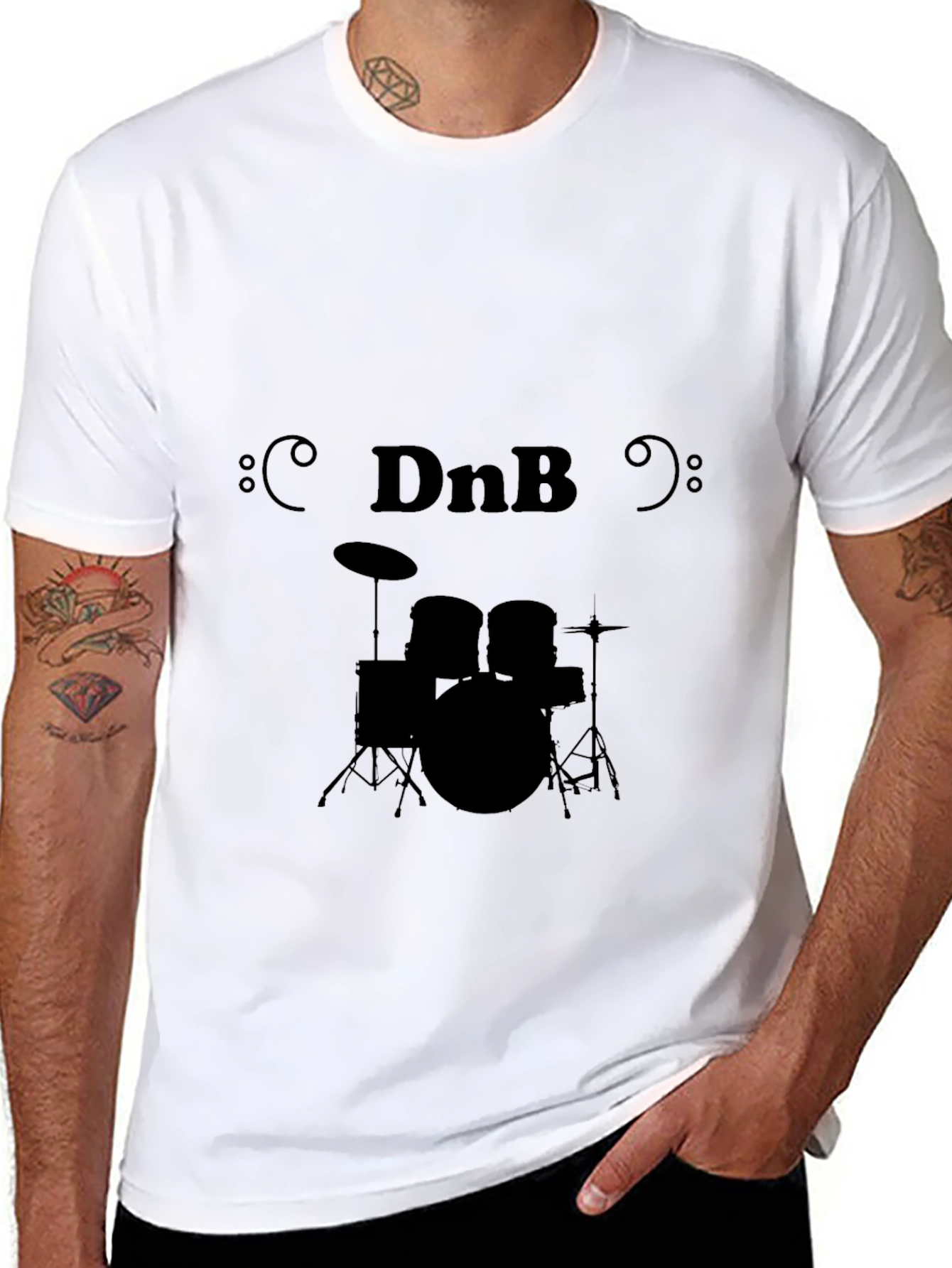 DnB Drum Kit Graphic Tee - Music Lover T-Shirt
