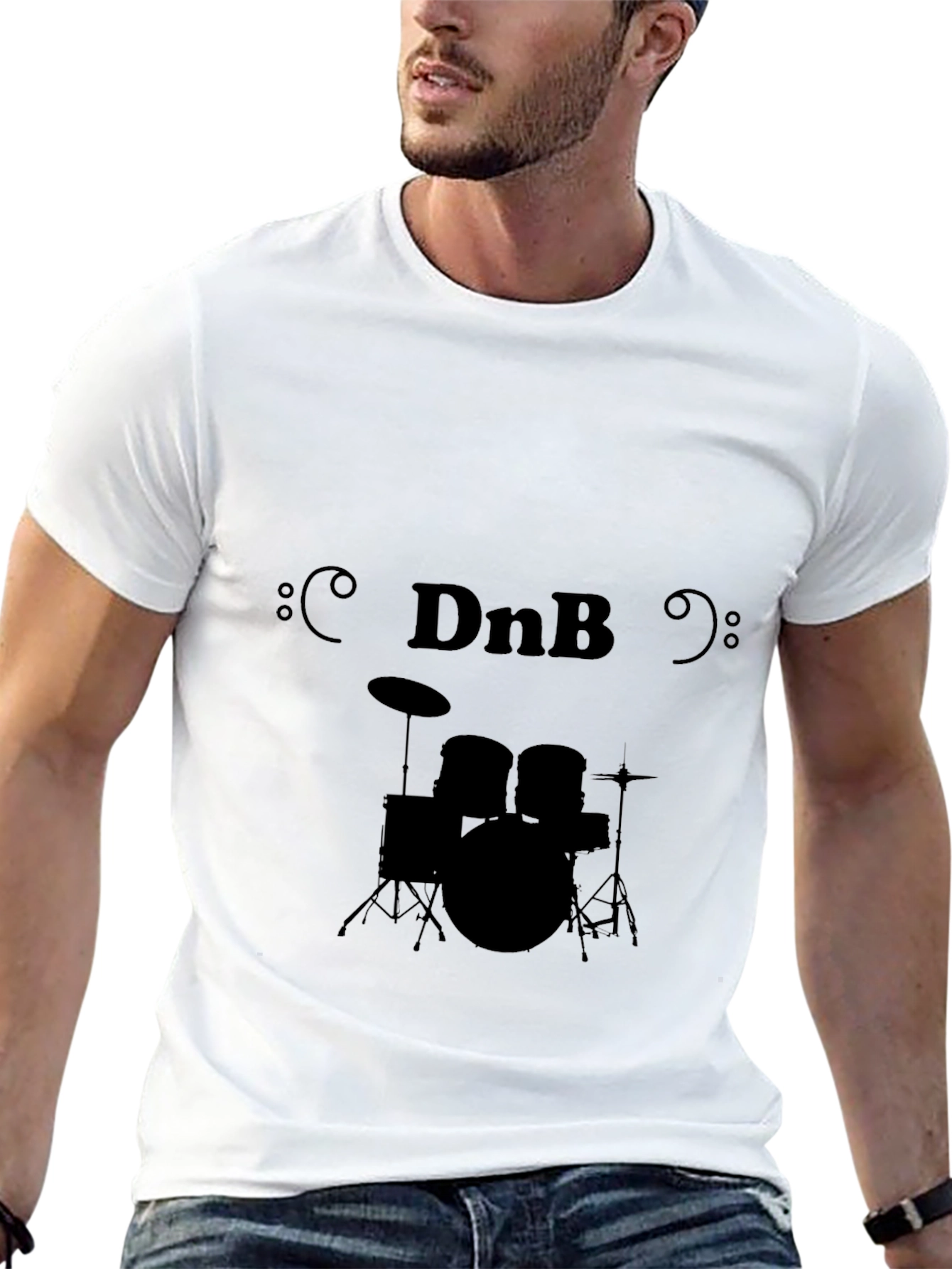 DnB Drum Kit Graphic Tee - Music Lover T-Shirt