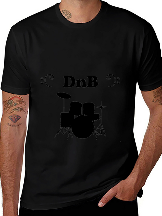DnB Drum Kit Graphic Tee - Music Lover T-Shirt