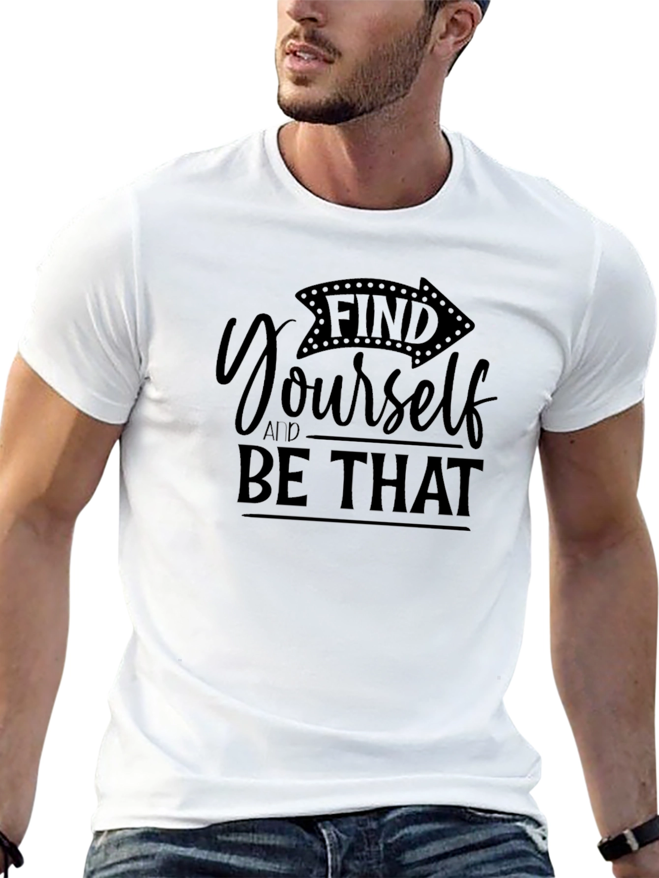 Find Yourself Graphic Black T-Shirt