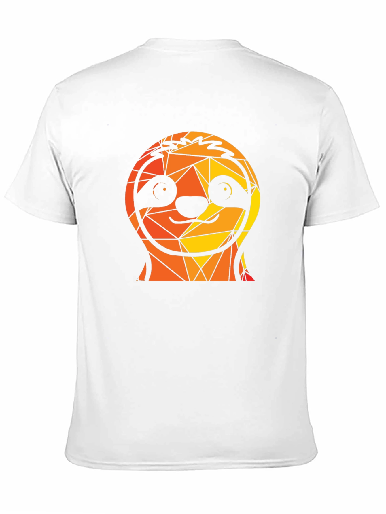 Geometric Sloth Graphic Black T-Shirt