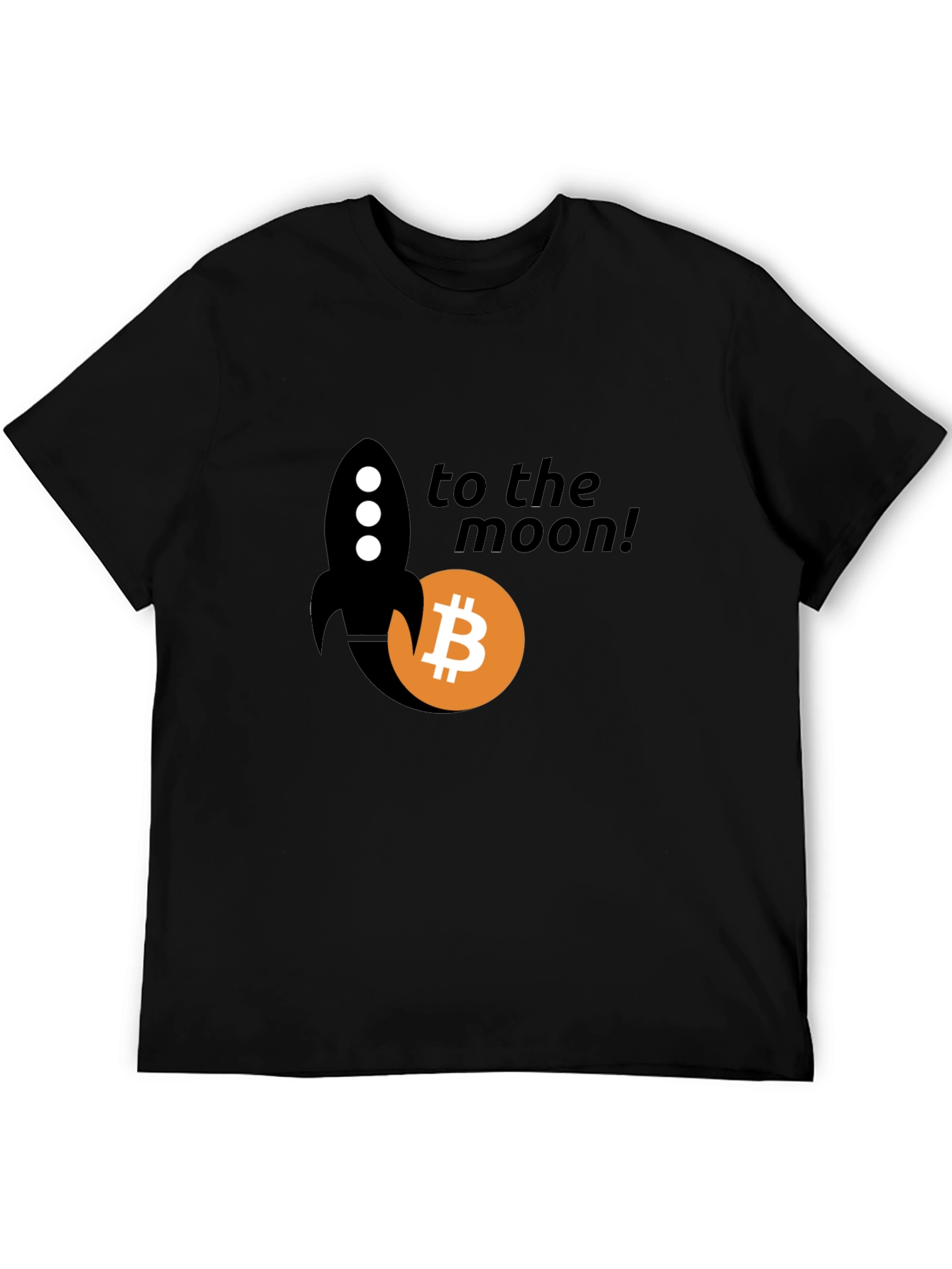 Bitcoin To The Moon Black T-Shirt