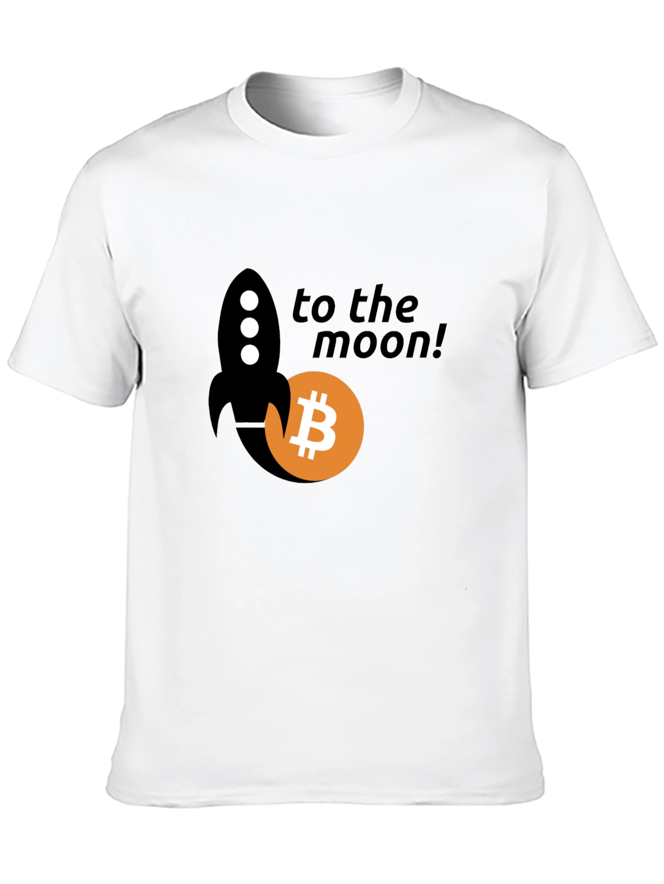Bitcoin To The Moon Black T-Shirt