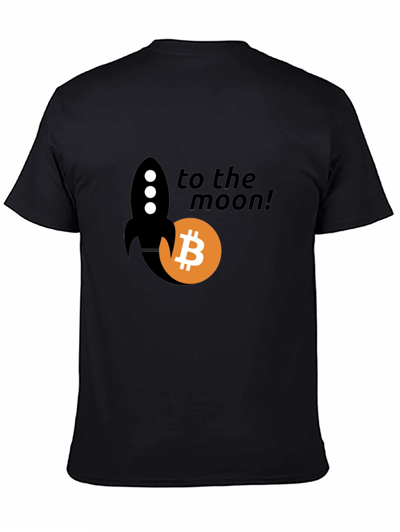 Bitcoin To The Moon Black T-Shirt