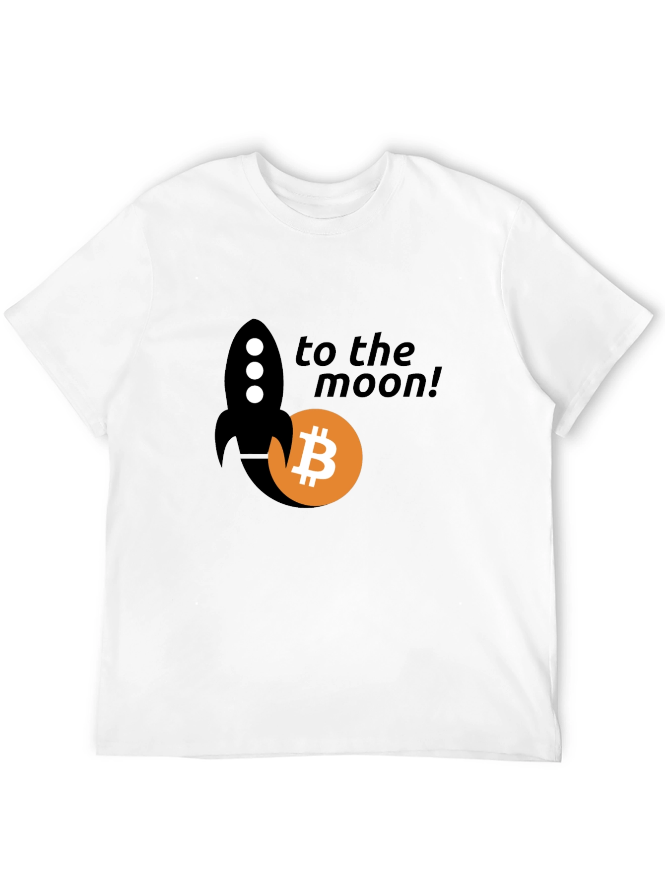 Bitcoin To The Moon Black T-Shirt