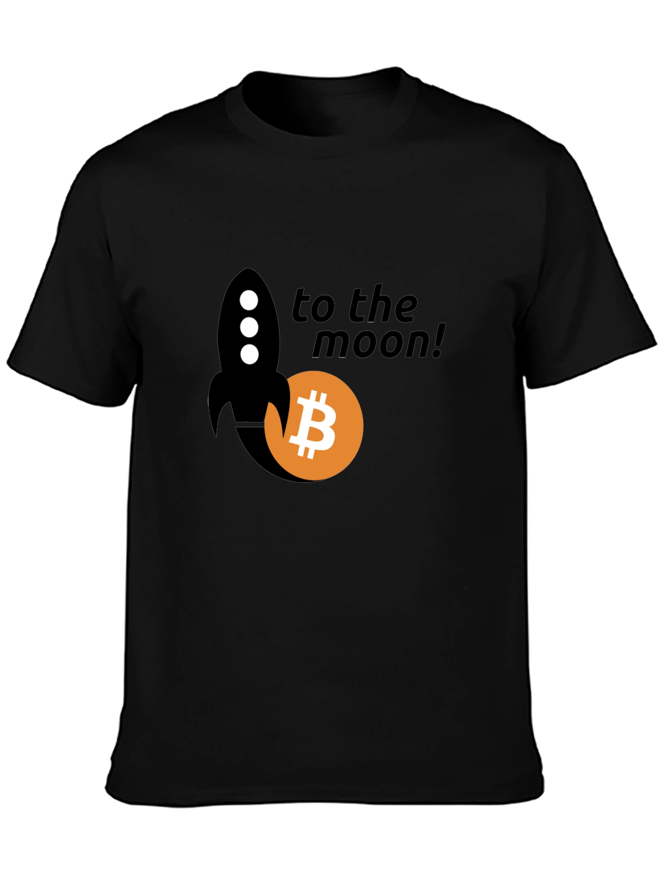 Bitcoin To The Moon Black T-Shirt