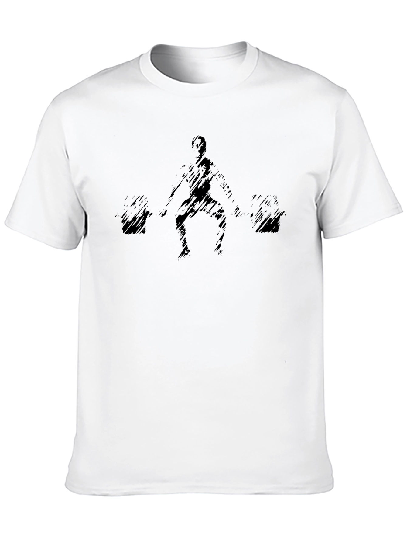 Weightlifting Graphic Tee - Black Cotton Shirt