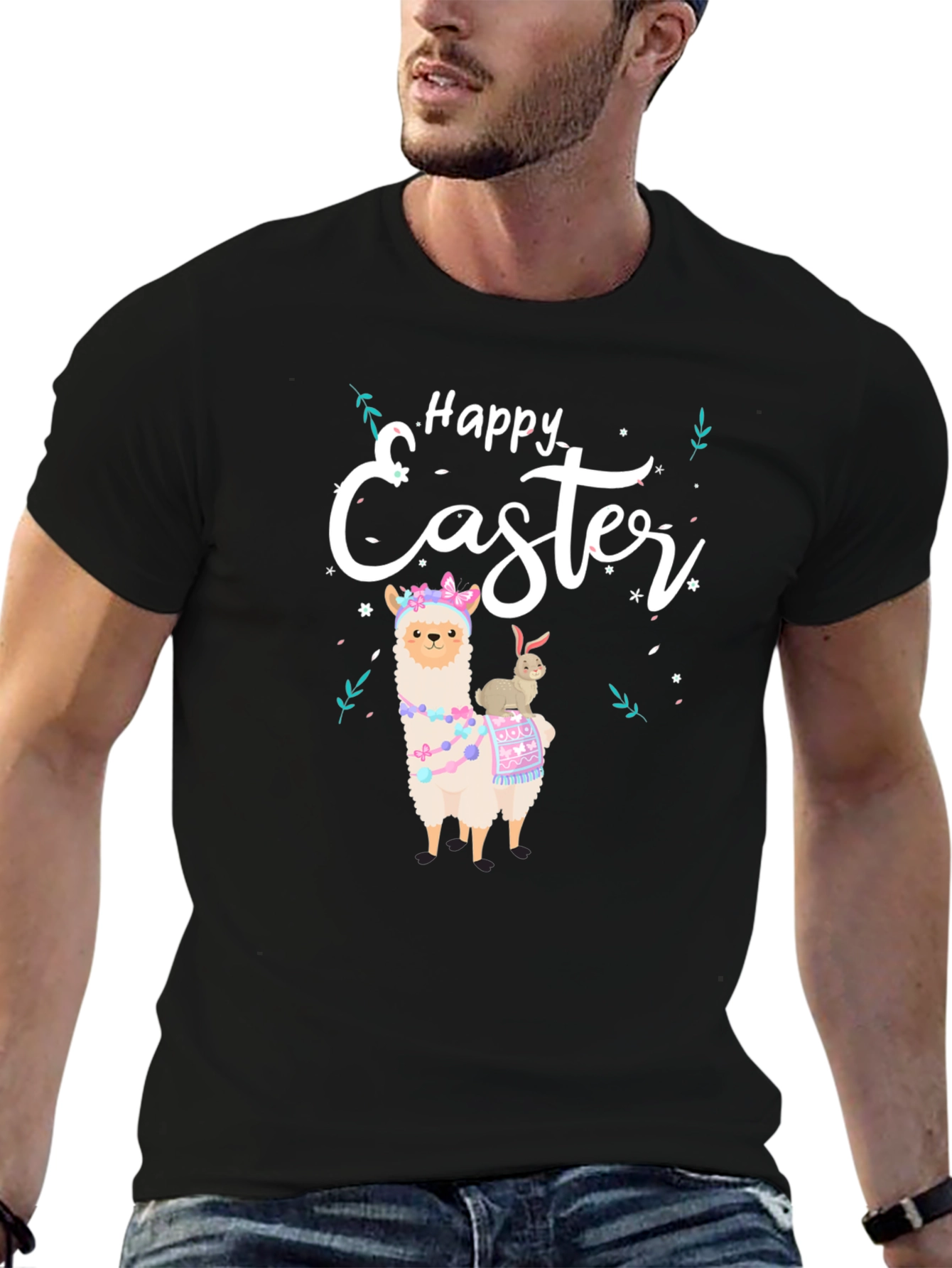 Happy Easter Llama Graphic T-Shirt