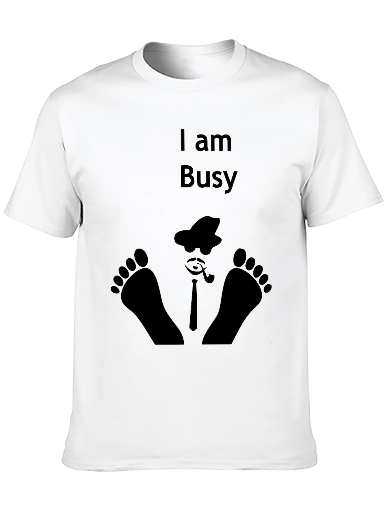 I am Busy Funny Black Graphic Tee
