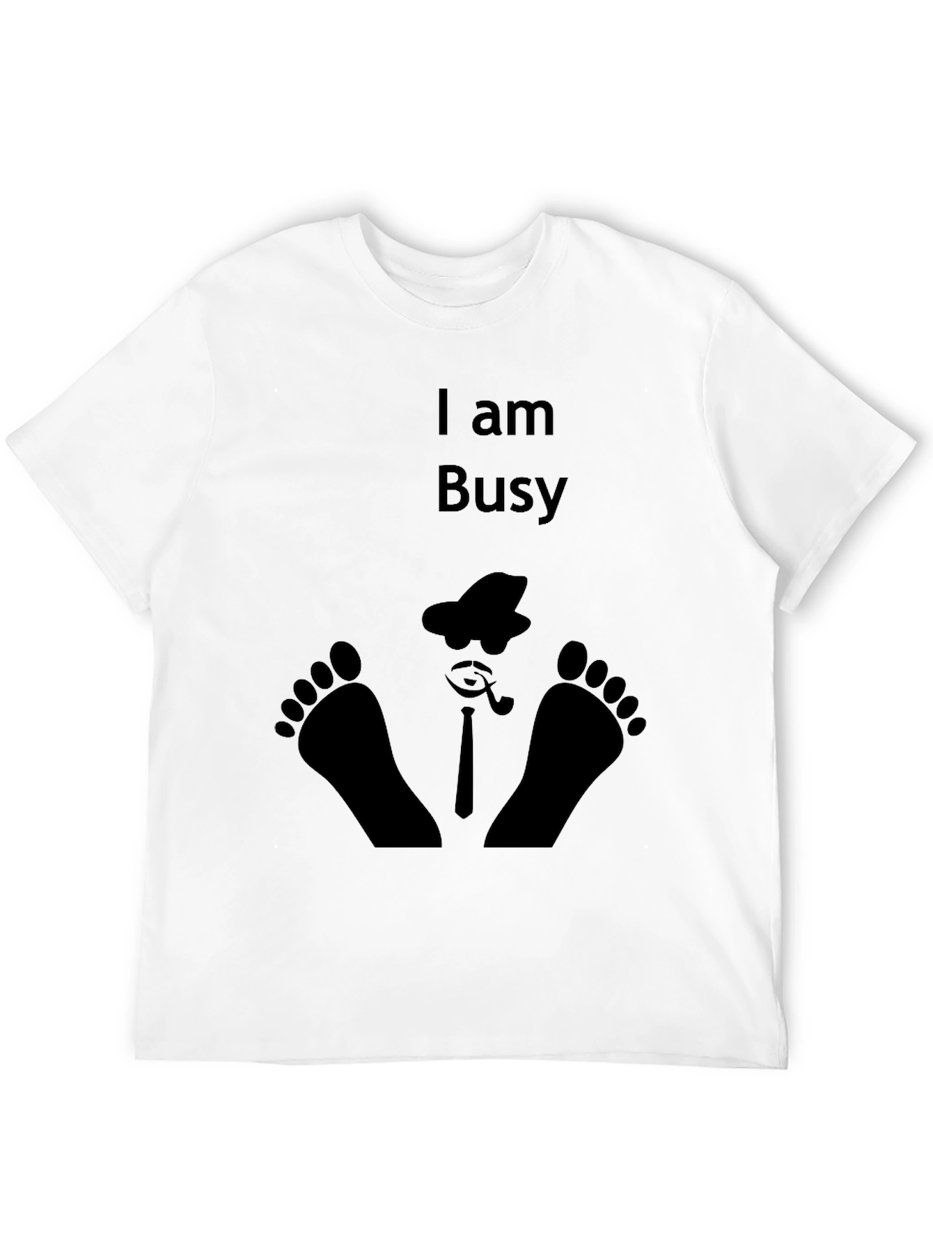 I am Busy Funny Black Graphic Tee