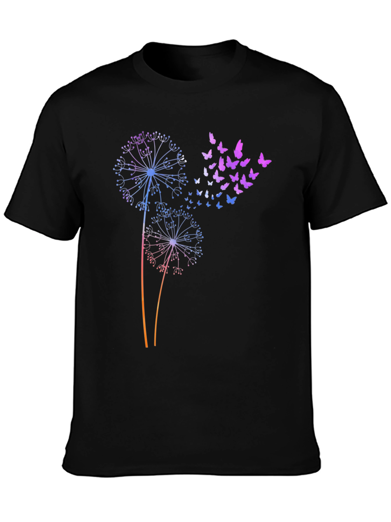 Dandelion Butterfly Graphic Print T-Shirt
