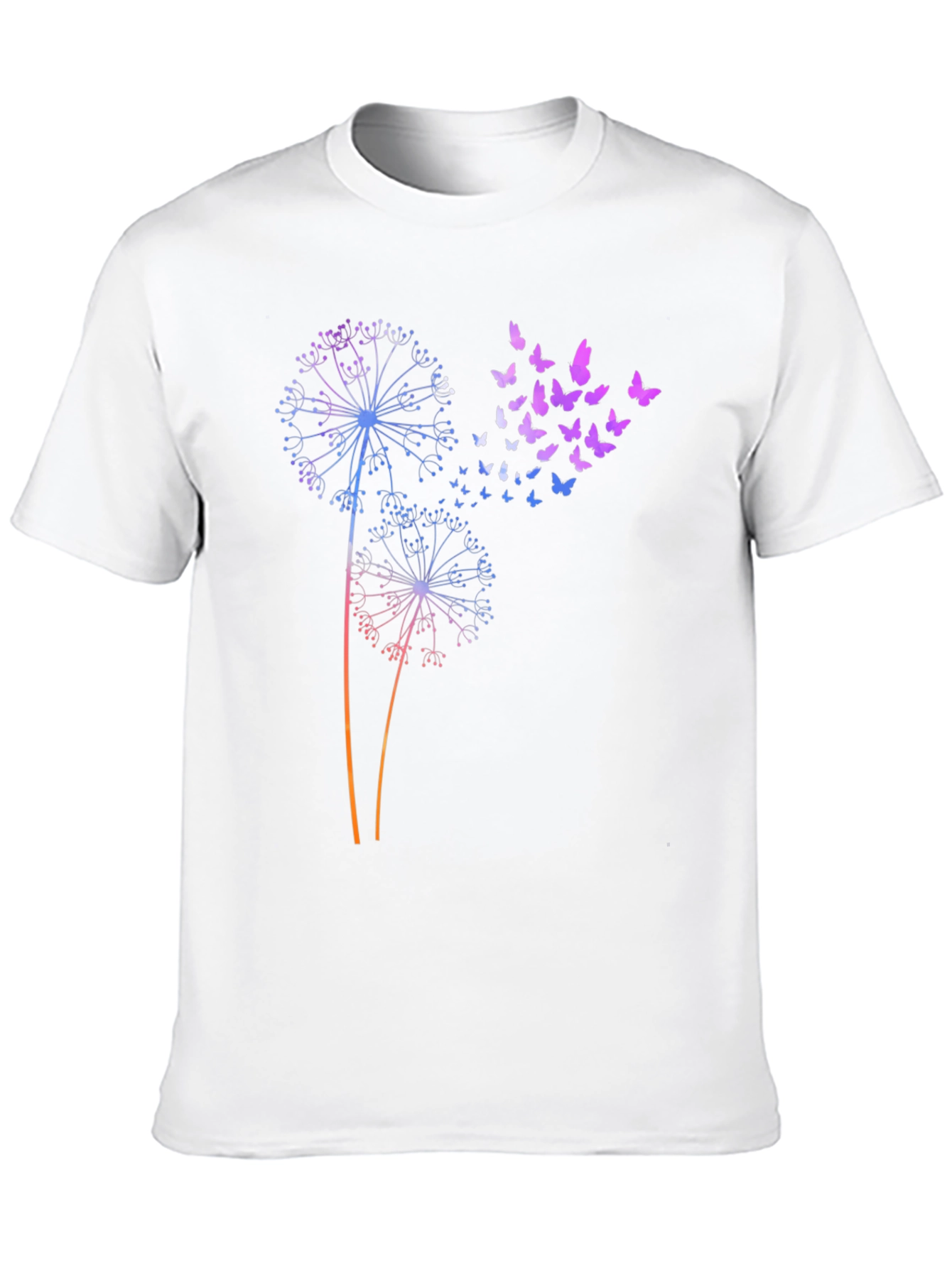 Dandelion Butterfly Graphic Print T-Shirt