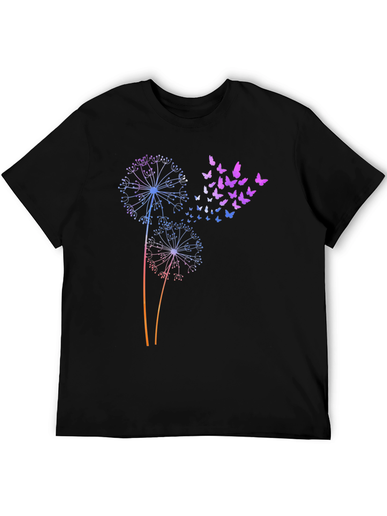 Dandelion Butterfly Graphic Print T-Shirt