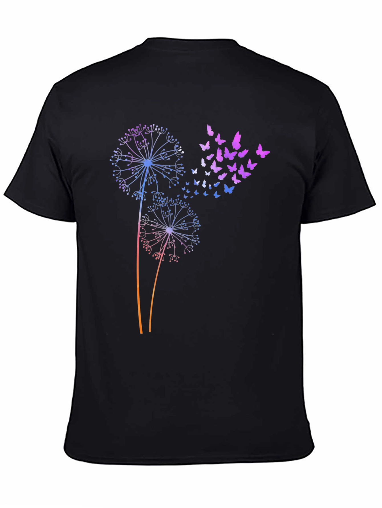 Dandelion Butterfly Graphic Print T-Shirt