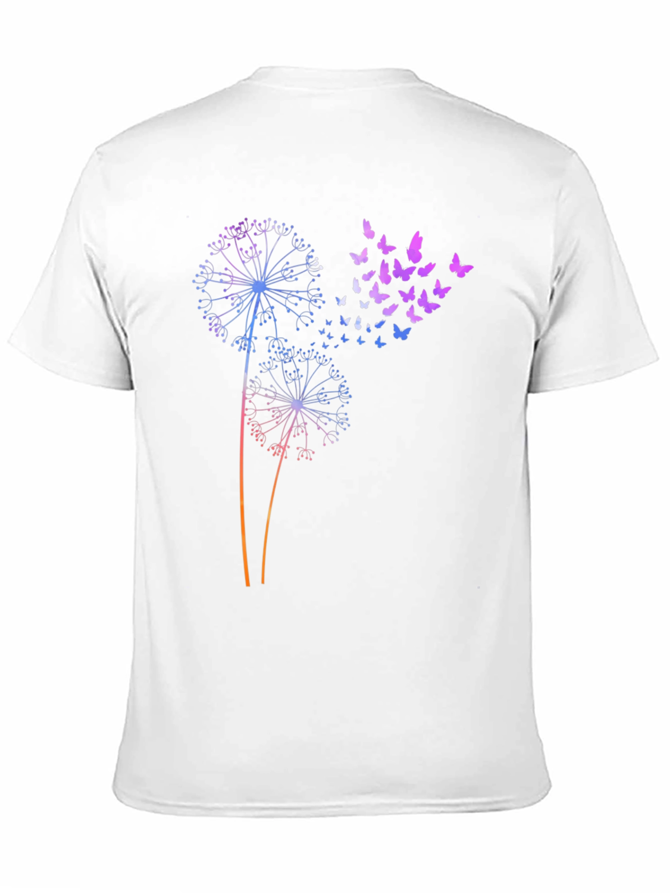 Dandelion Butterfly Graphic Print T-Shirt