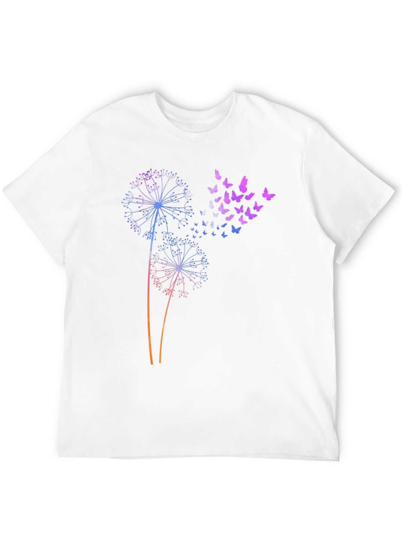 Dandelion Butterfly Graphic Print T-Shirt