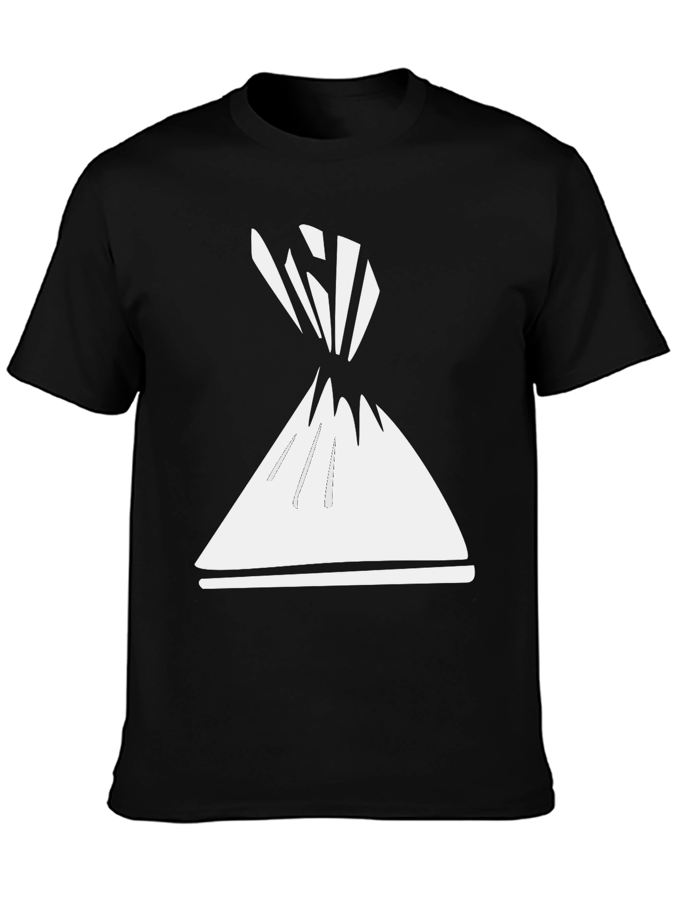 Abstract Cone Graphic Tee - Modern Style
