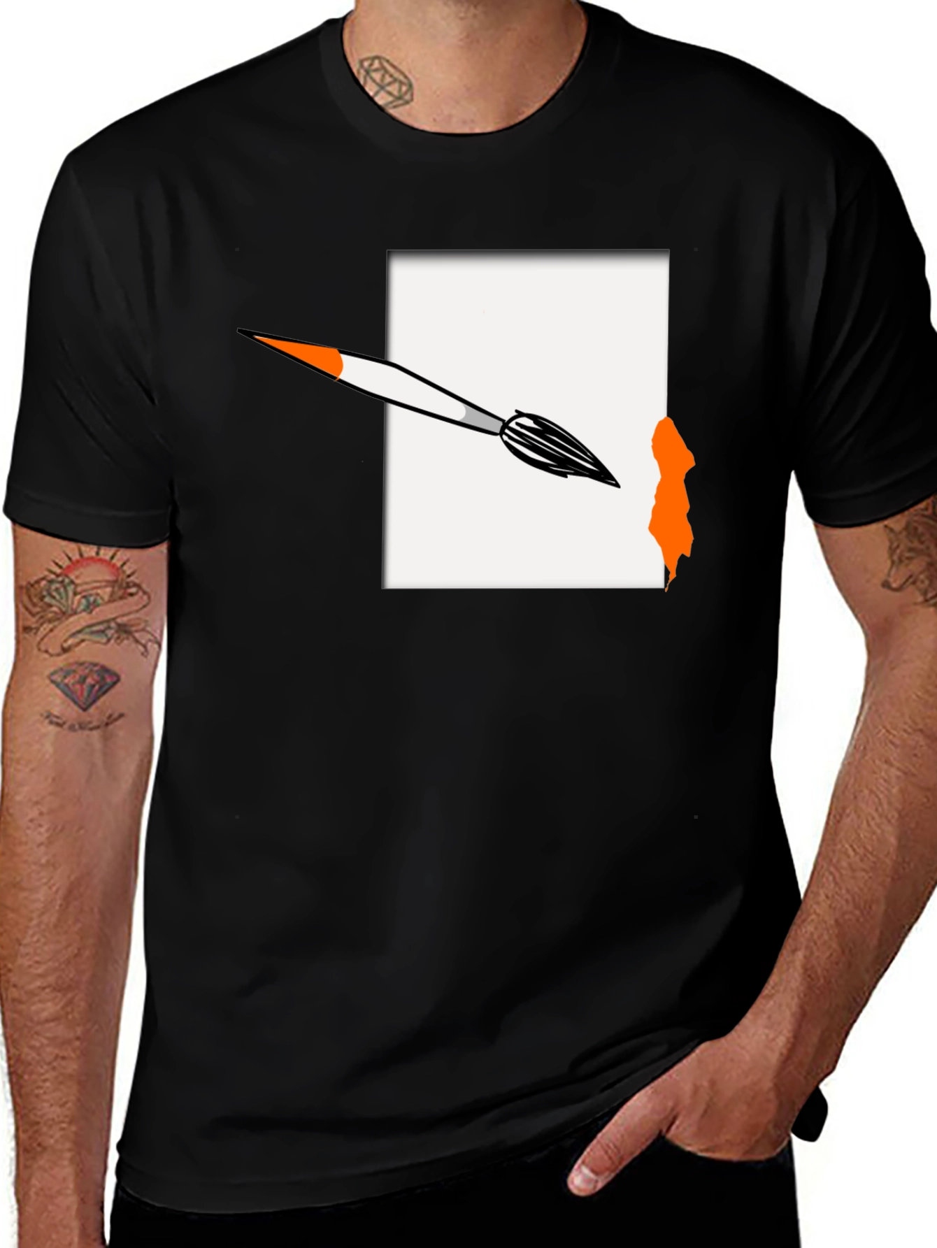 Artistic Brushstroke Graphic Tee
