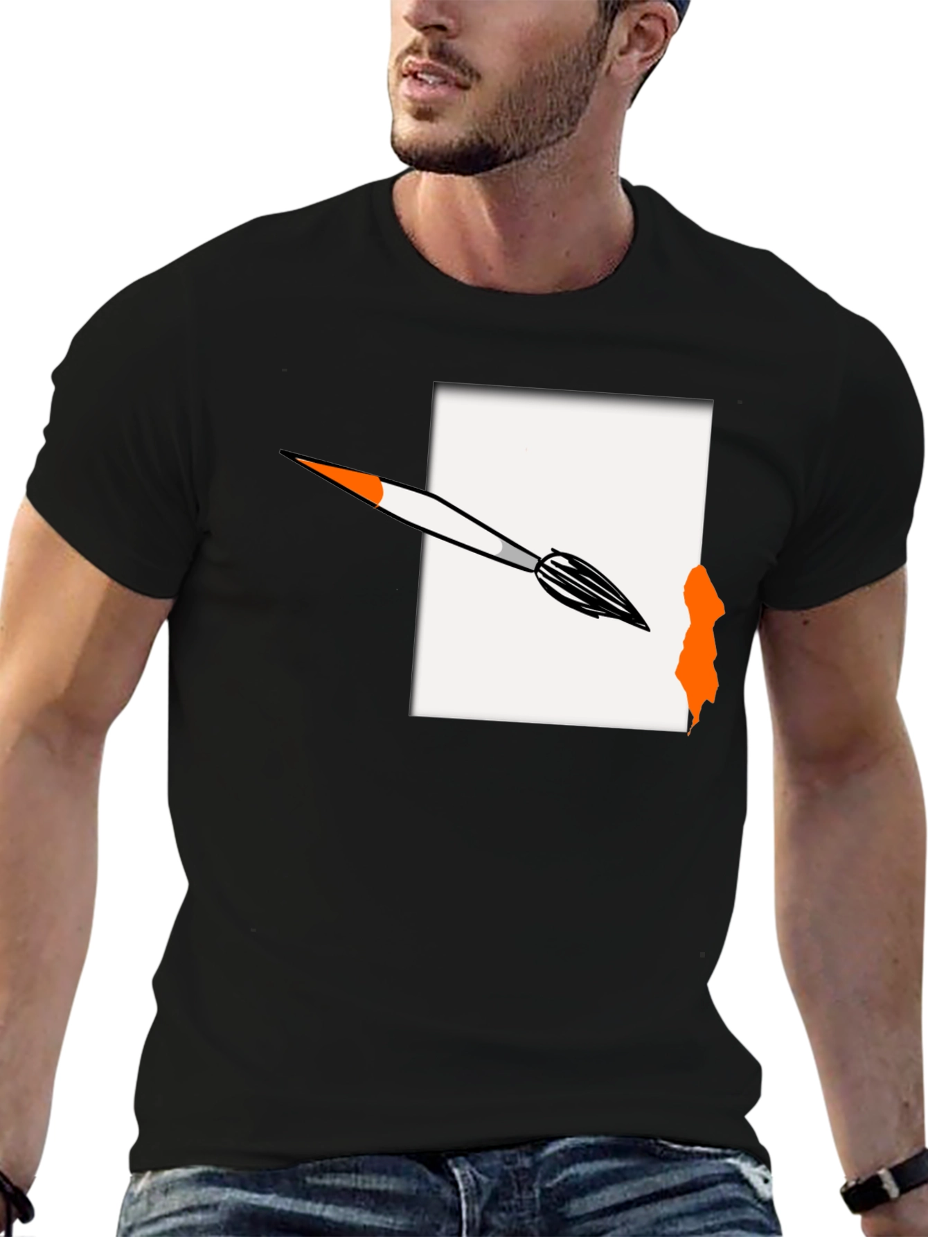Artistic Brushstroke Graphic Tee