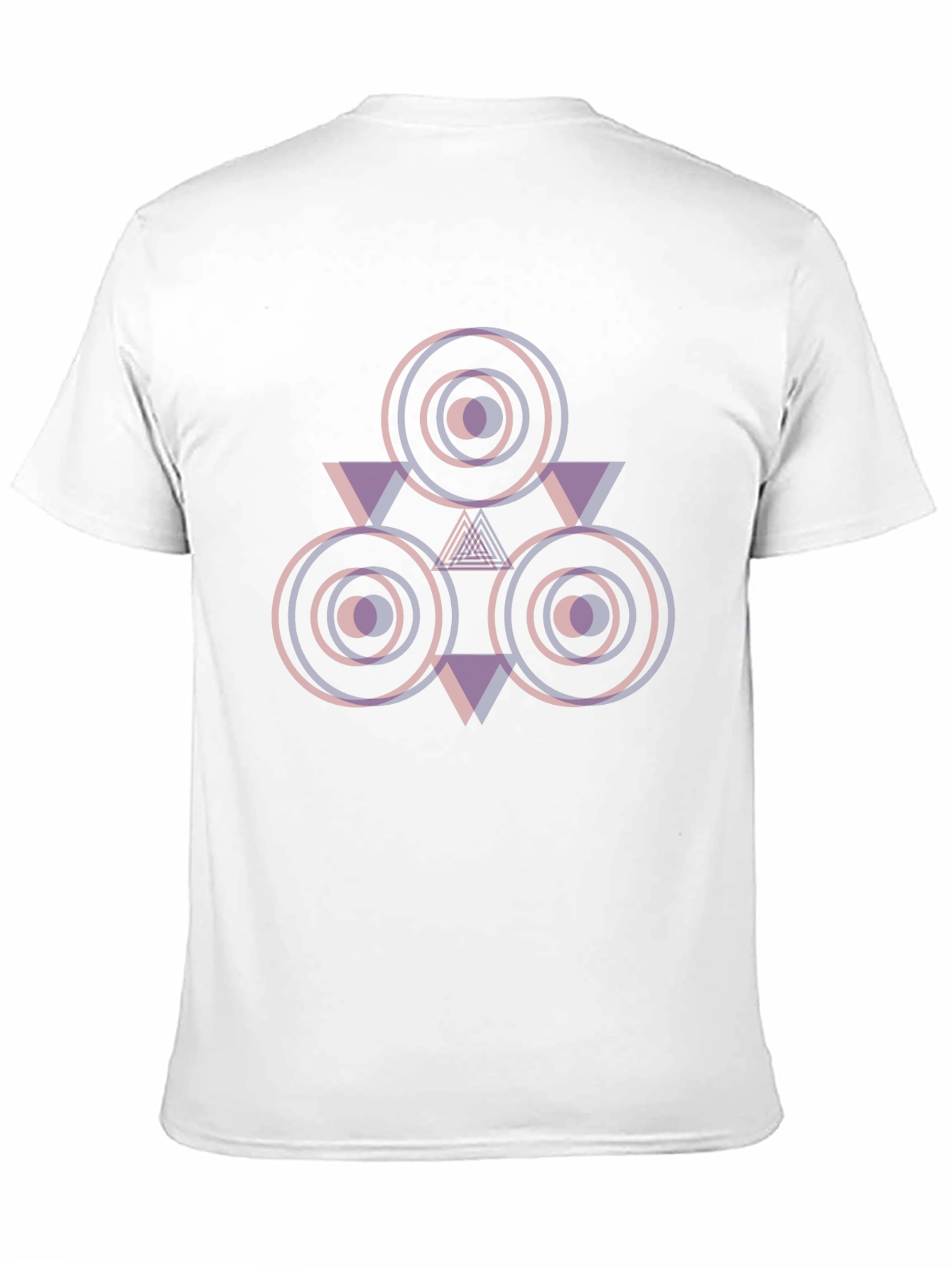 Geometric Circle Triangle Graphic T-Shirt