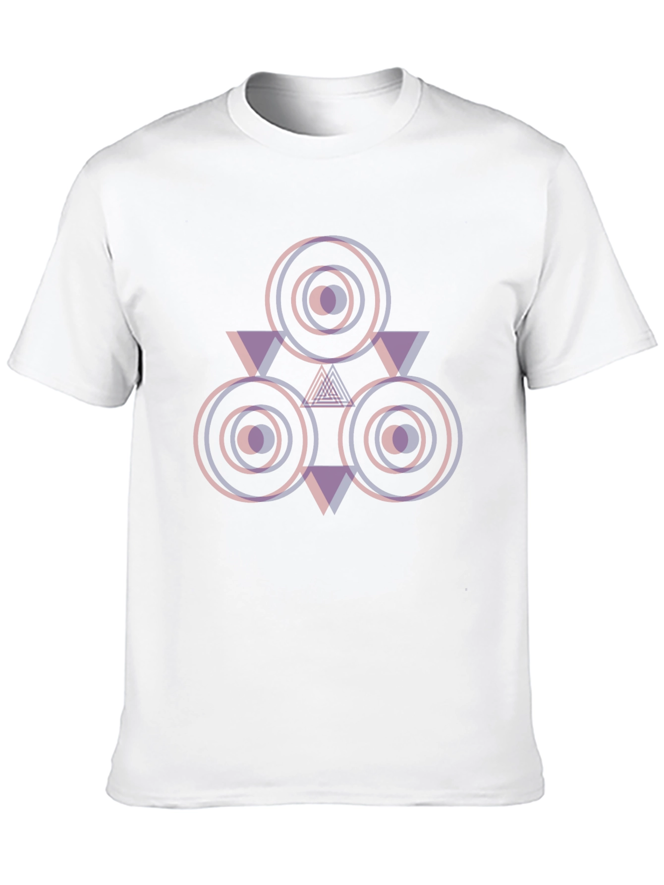 Geometric Circle Triangle Graphic T-Shirt