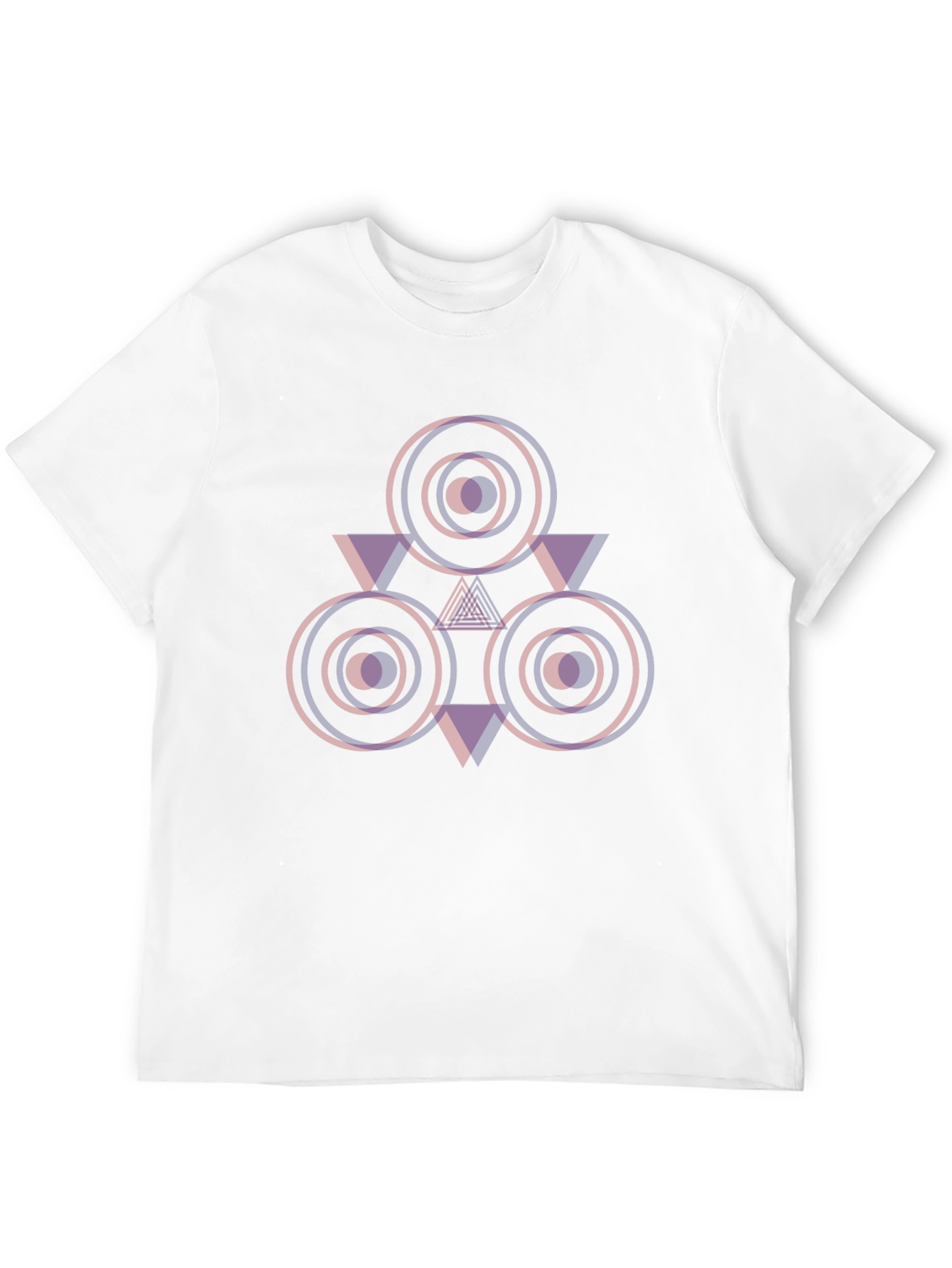 Geometric Circle Triangle Graphic T-Shirt