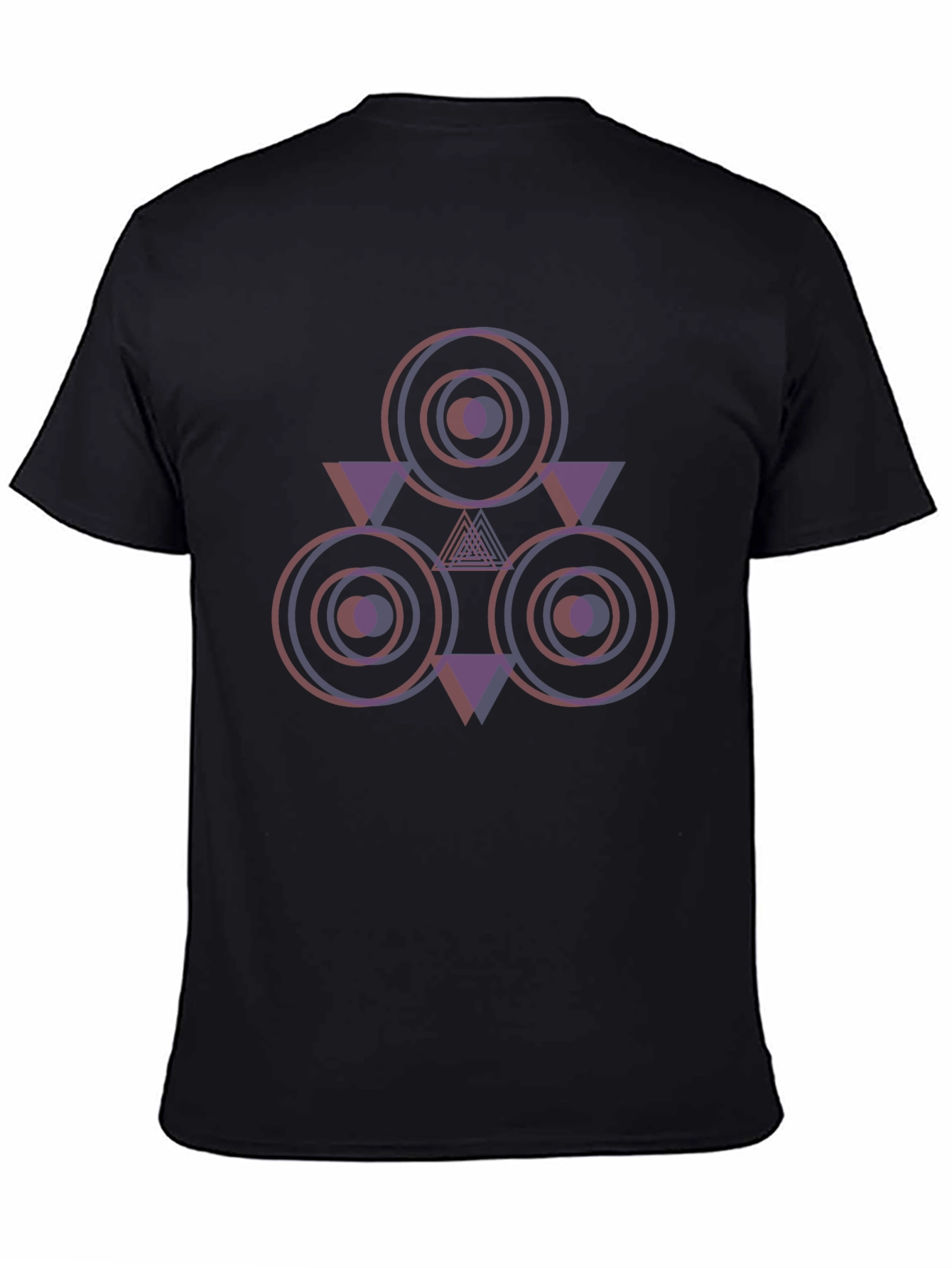 Geometric Circle Triangle Graphic T-Shirt