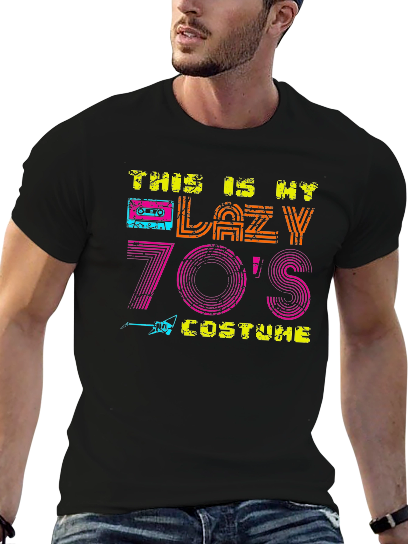 Lazy 70s Costume Graphic T-Shirt