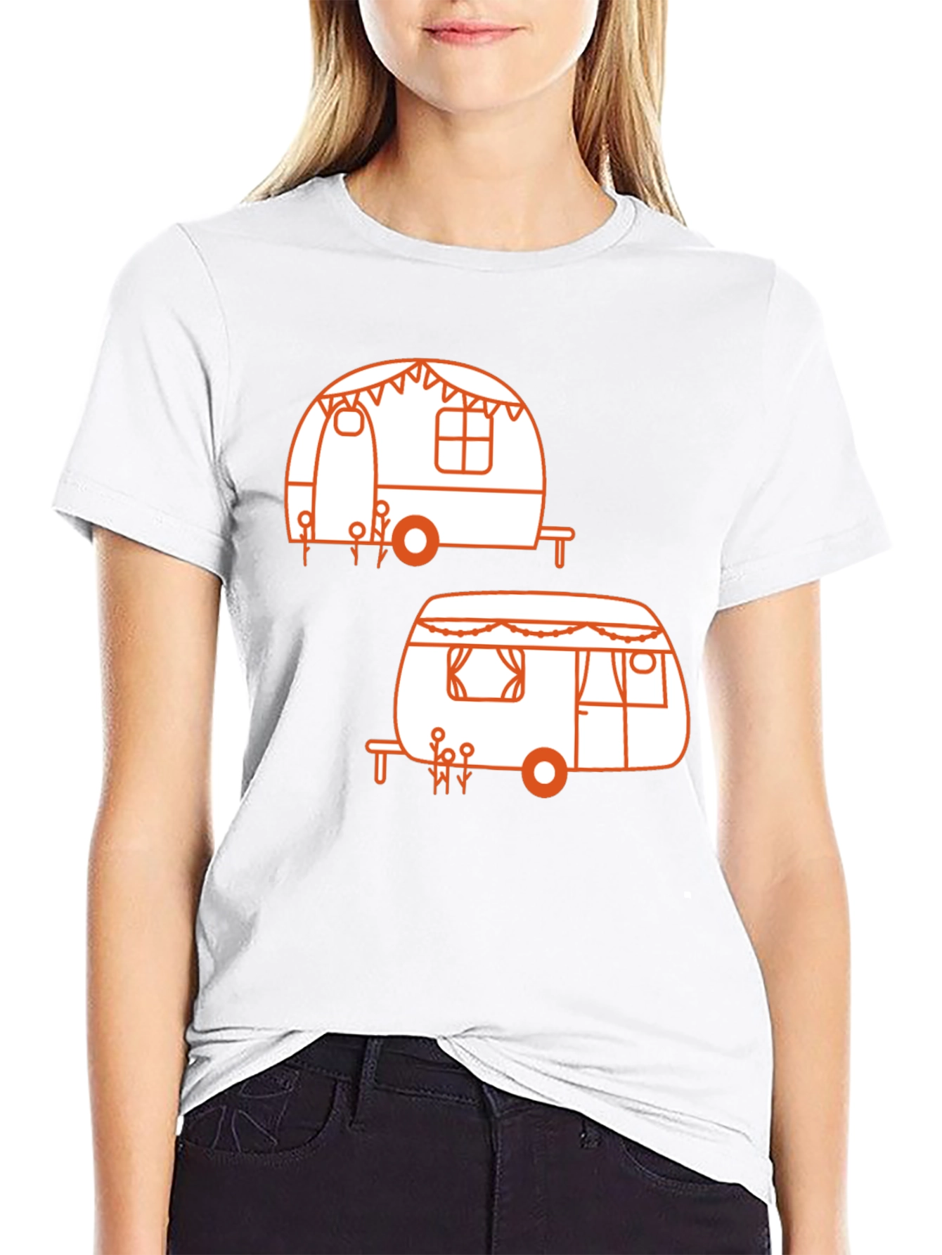 Cute Camper Graphic T-Shirt - Retro Camping Style