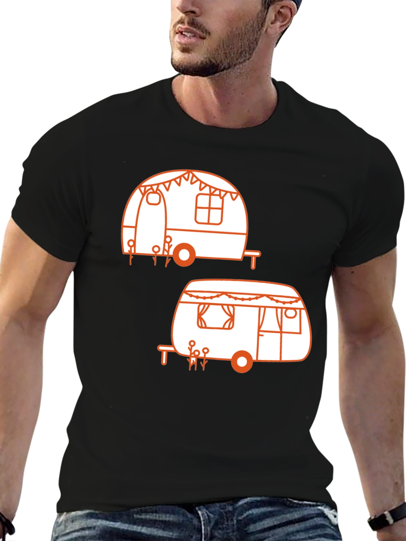 Cute Camper Graphic T-Shirt - Retro Camping Style