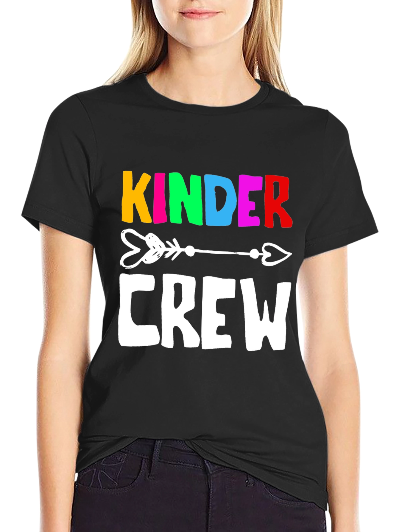 Kinder Crew Graphic Tee - Black Unisex T-Shirt
