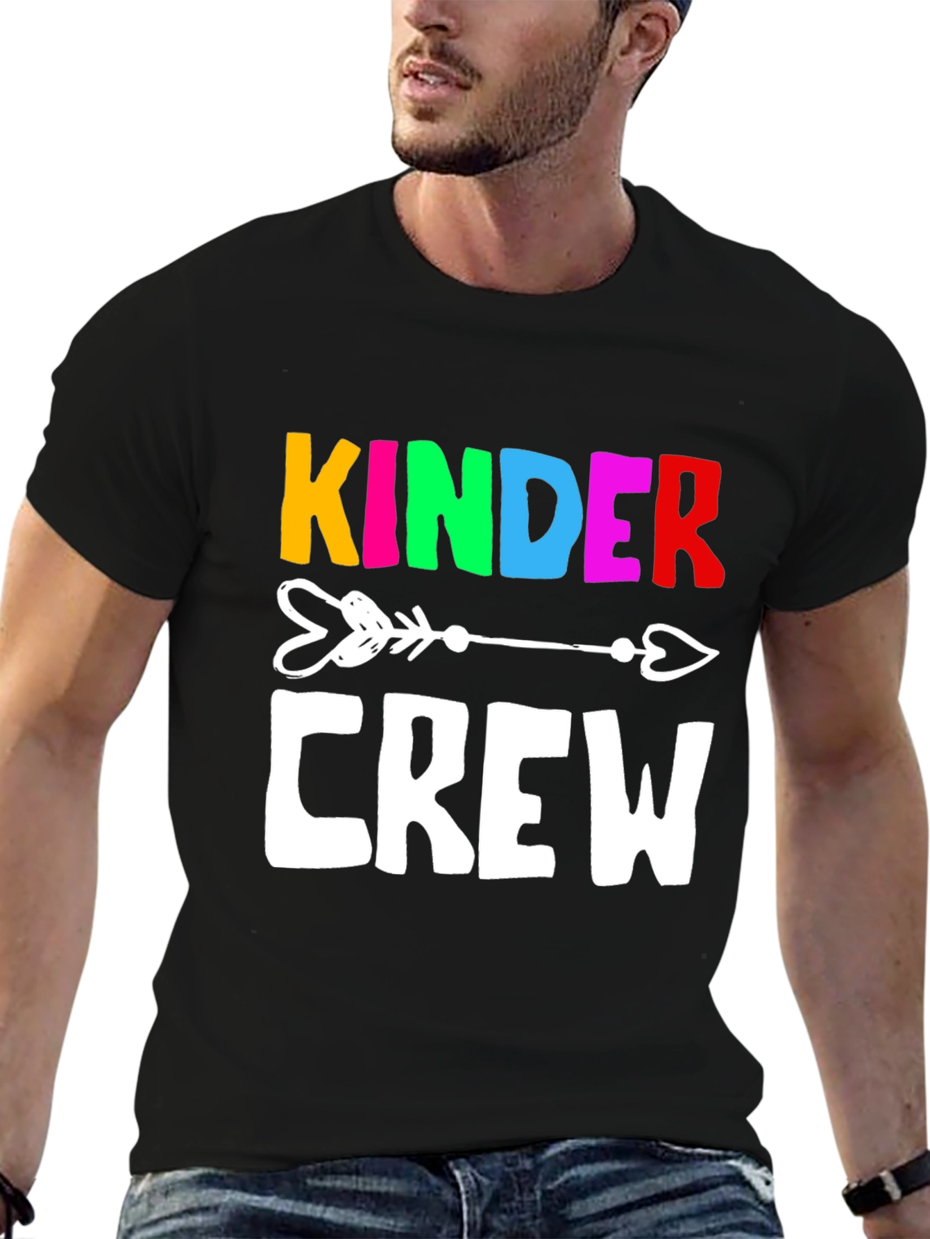 Kinder Crew Graphic Tee - Black Unisex T-Shirt