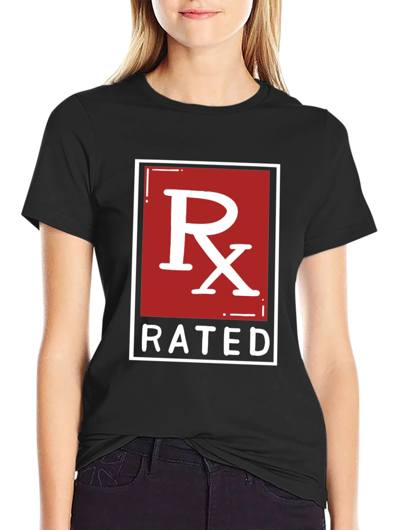 RX Rated Graphic Tee - Black Cotton T-Shirt